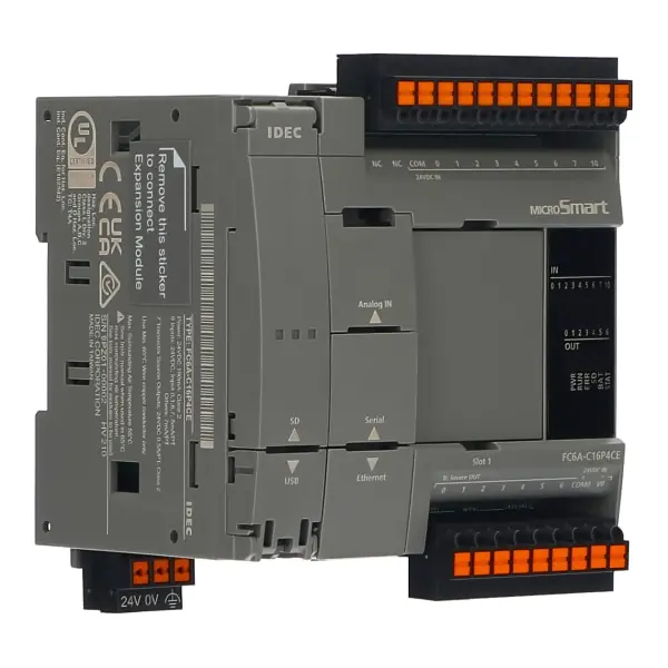 IDEC | PLC 16IO Relay Type 24VDC Push-In Terminals | FC6A-C16R4CE