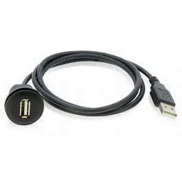 IDEC | USB 2.0 Port Black Bezel 22mm | CW1X-USB20-1M