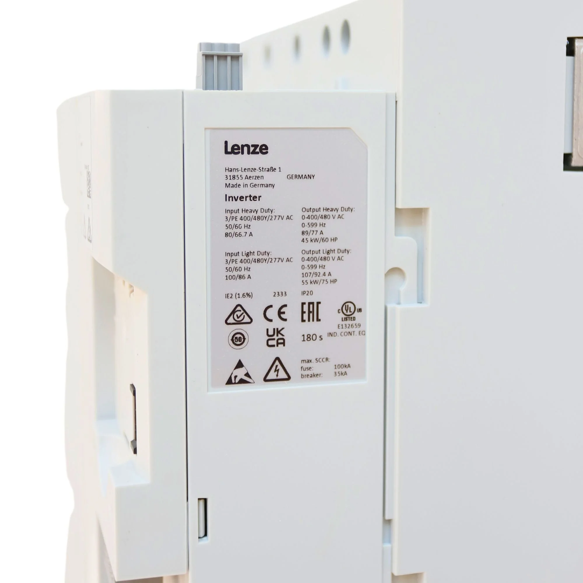 Lenze | i550 Cabinet VFD 60 HP 3ph 480V IP20 | I55AE345F10V11000S - Image 2