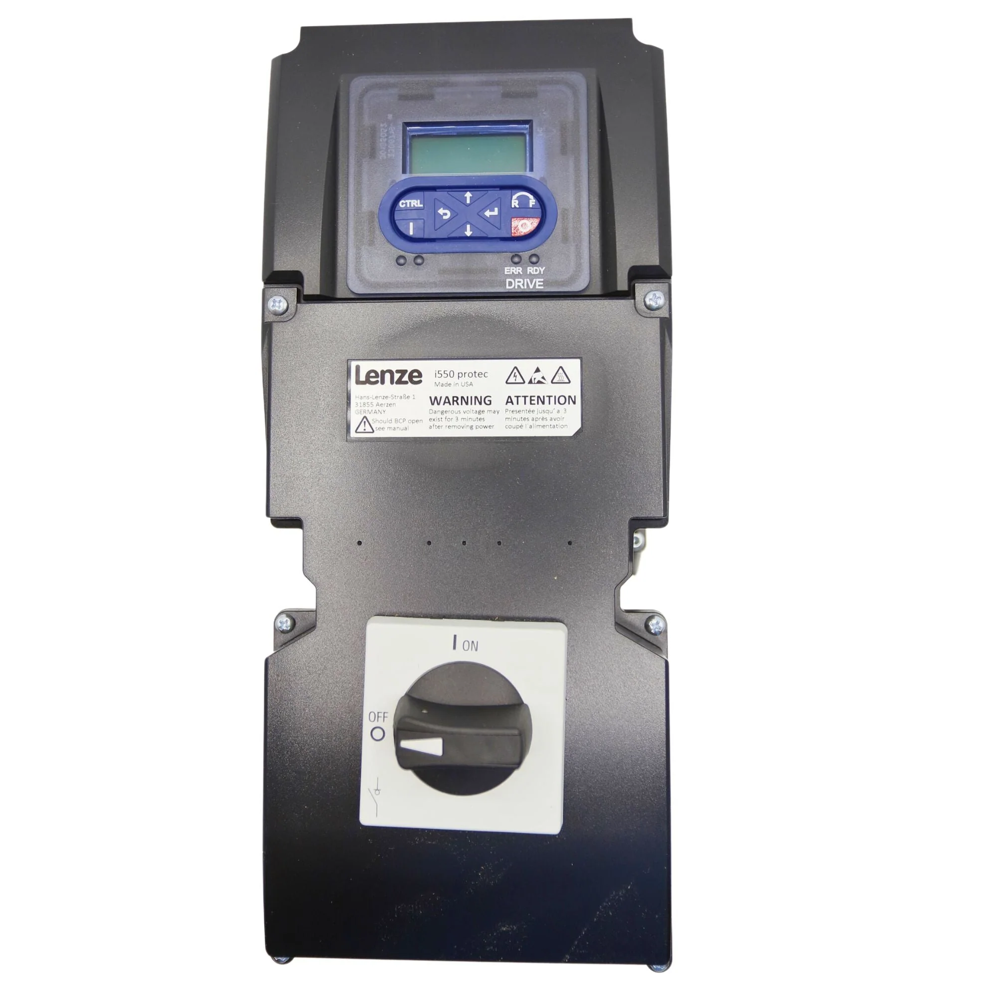 Lenze | i550 Protec VFD 1 HP 3ph 480V STO IO-Link Ext Box NEMA 4X | I55AP175F2A711K06S
