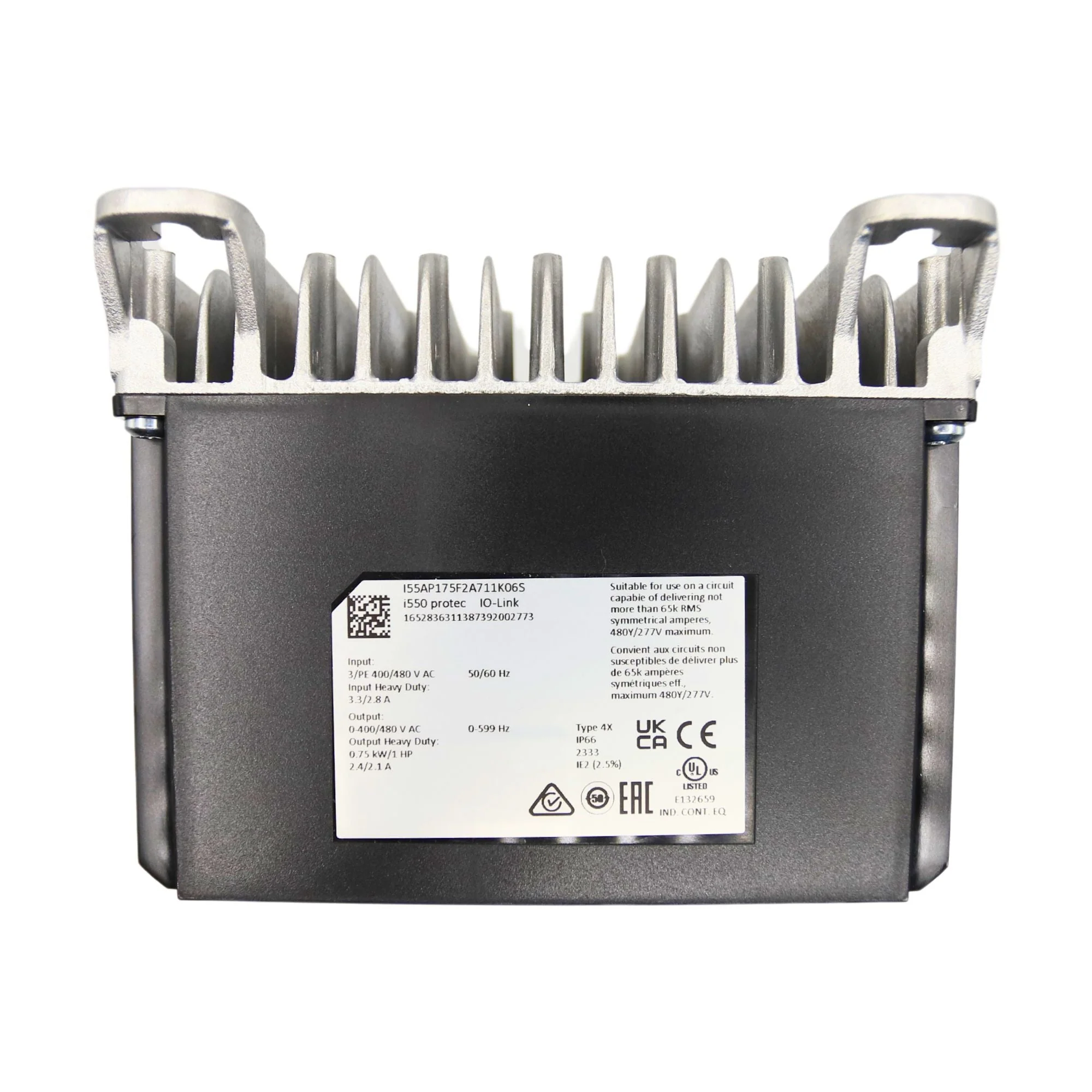 Lenze | i550 Protec VFD 1 HP 3ph 480V STO IO-Link Ext Box NEMA 4X | I55AP175F2A711K06S - Image 2