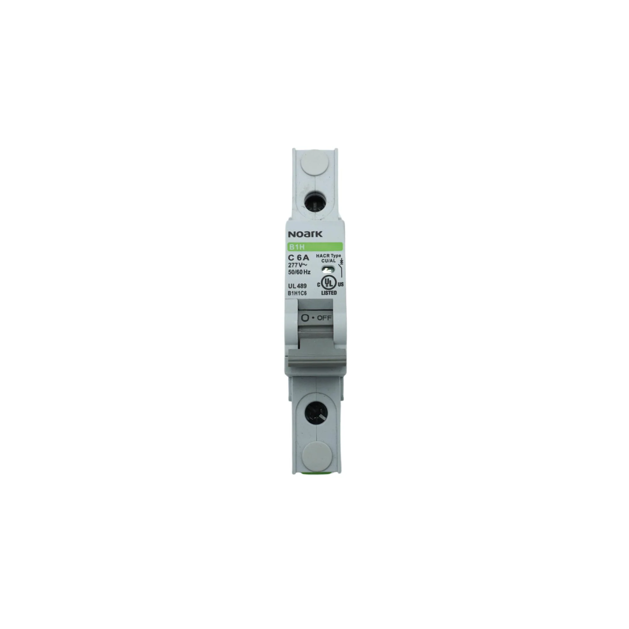 Noark | Mini Circuit Breaker, 1 P, 6A, UL489, C Curve, 277 VAC ,10kA | B1H1C6
