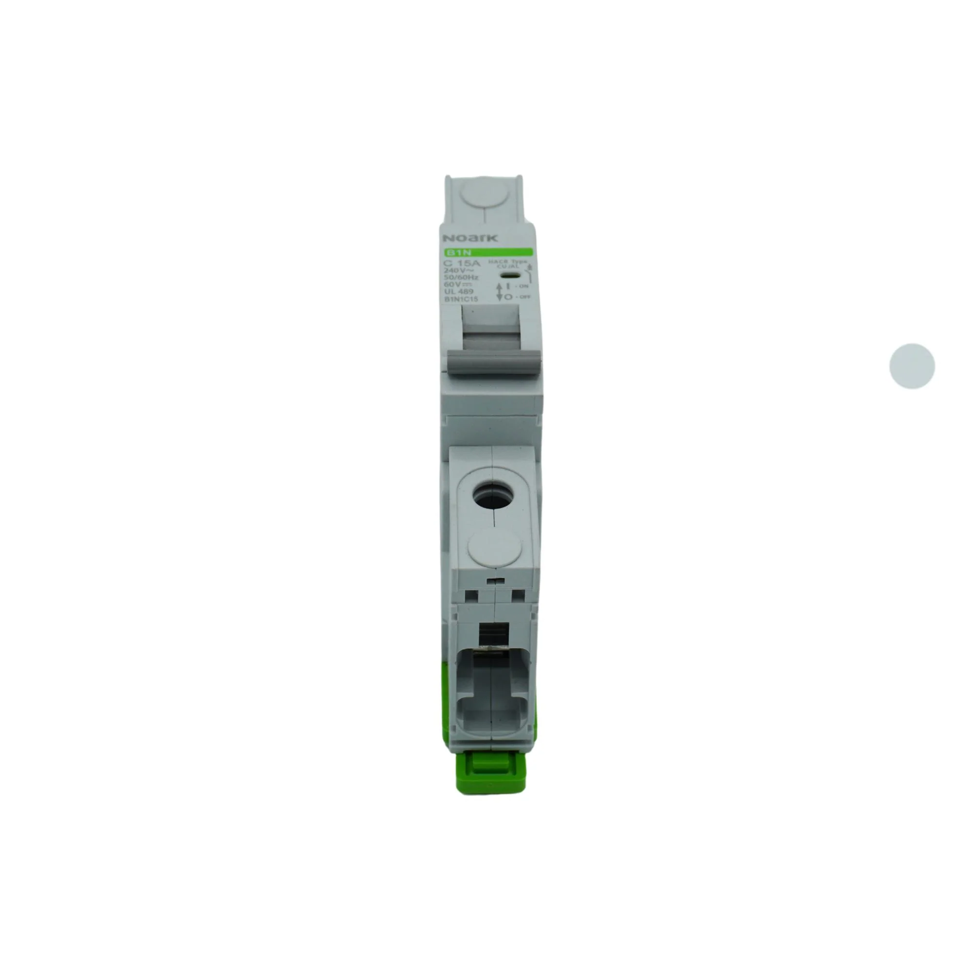 Noark | Mini Circuit Breaker, 1P, C-Curve, 15A, UL489, 240VAC/60VDC, 10 kA, Box Lug | B1N1C15 - Image 2