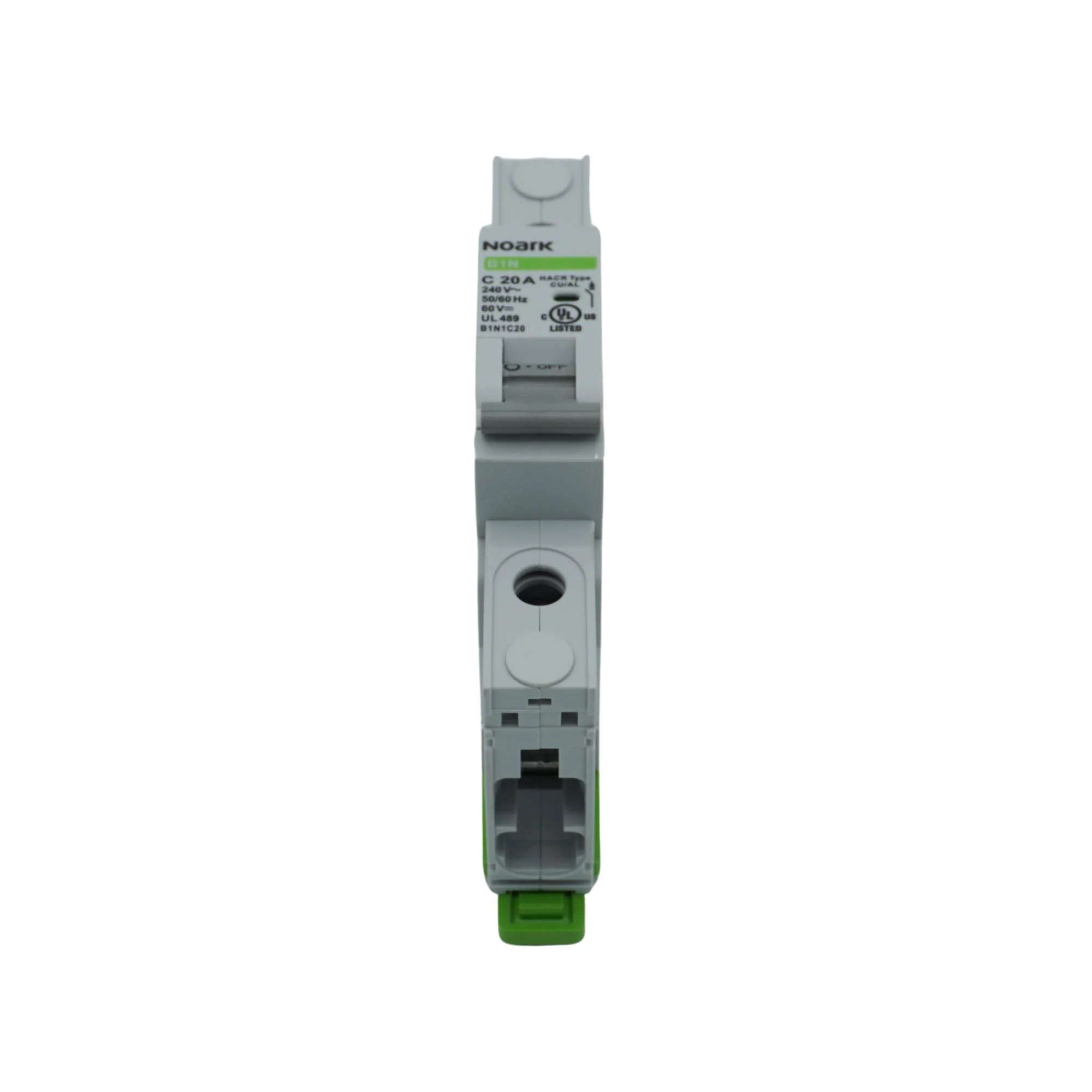 Noark | Mini Circuit Breaker, 1P, C-Curve, 20A, UL489, 240VAC/60VDC, 10 kA, Box Lug | B1N1C20 - Image 2
