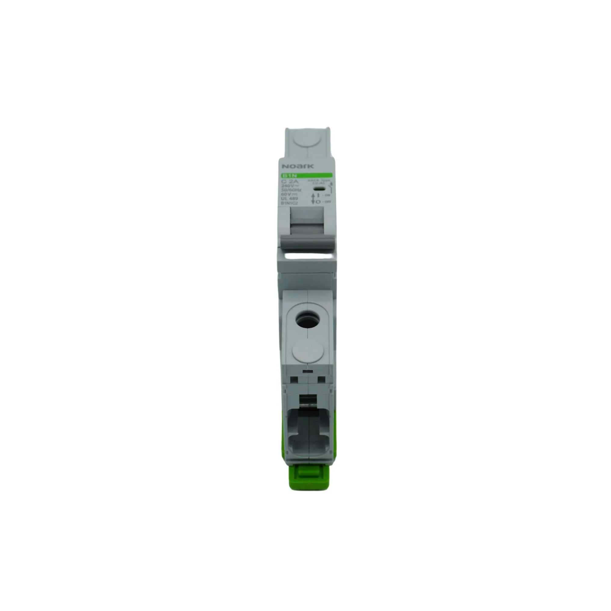 Noark | Mini Circuit Breaker, 1P, C-Curve, 2A, UL489, 240VAC/60VDC, 10 kA, Box Lug | B1N1C2 - Image 2