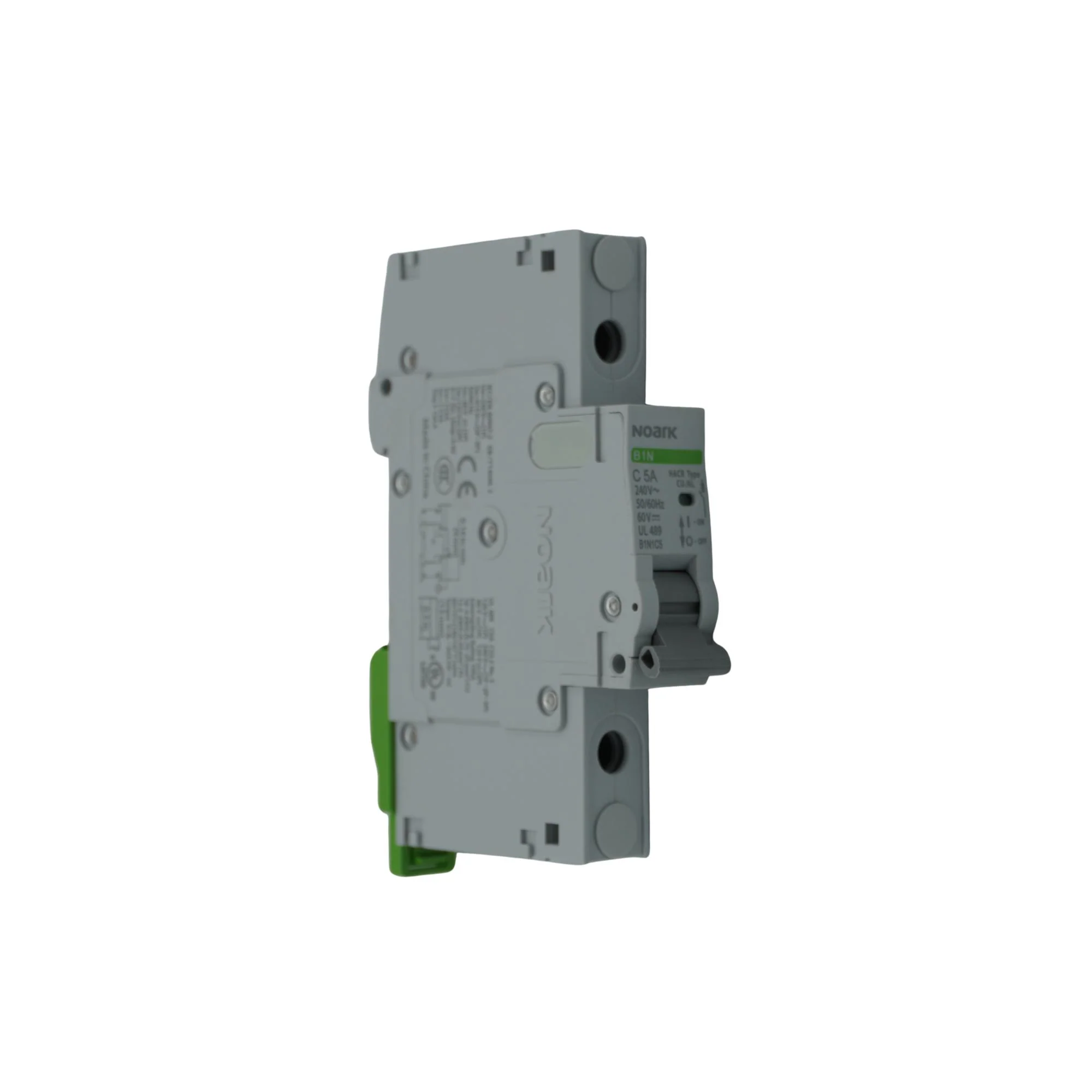 Noark | Mini Circuit Breaker, 1P, C-Curve, 5A, UL489, 240VAC/60VDC, 10 kA, Box Lug | B1N1C5 - Image 2