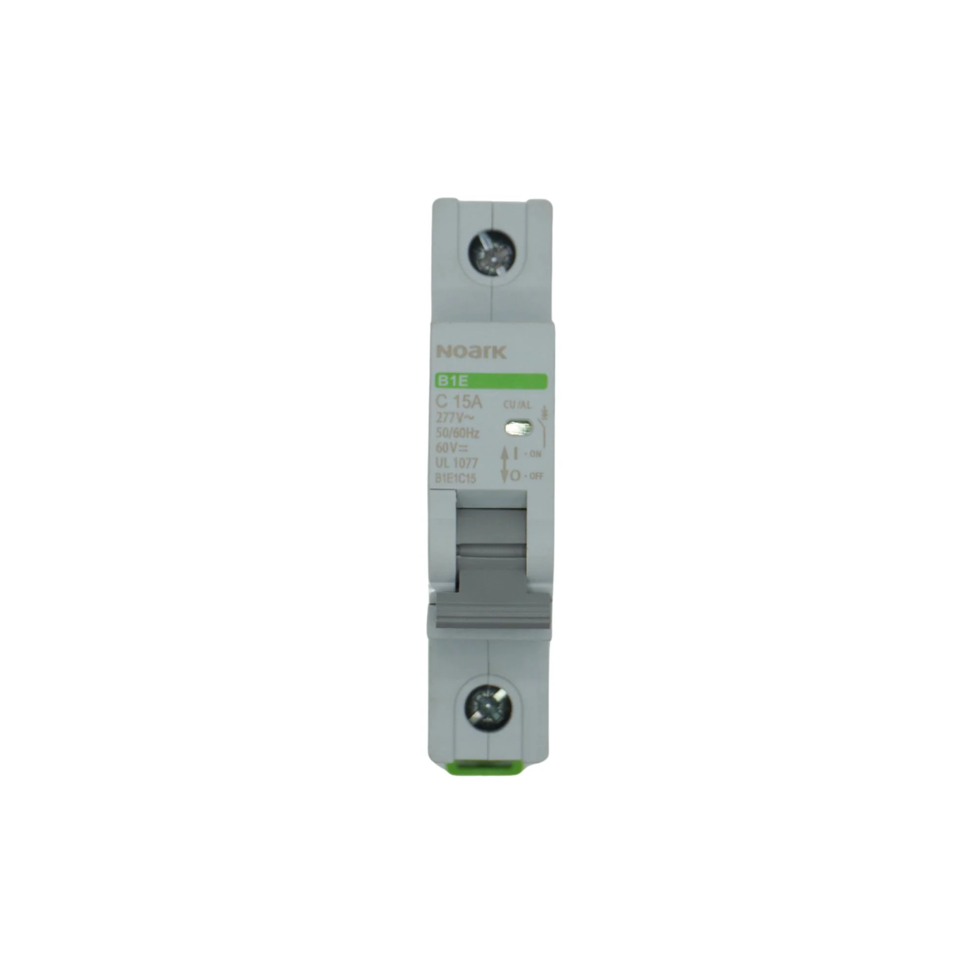 Noark | Mini Circuit Breaker, UL1077, 1-Pole, C-Curve, 15A, 5kA, 277VAC | B1E1C15