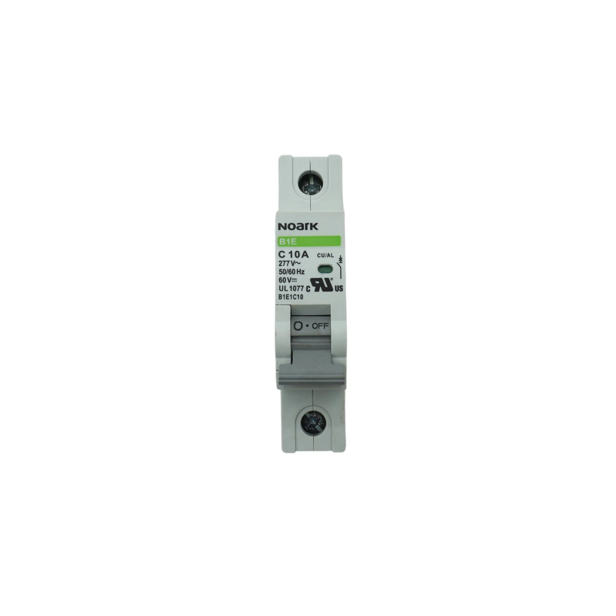 Noark | Mini Circuit Breaker, UL1077, 1-Pole, C-Curve, 10A, 5kA, 277VAC | B1E1C10