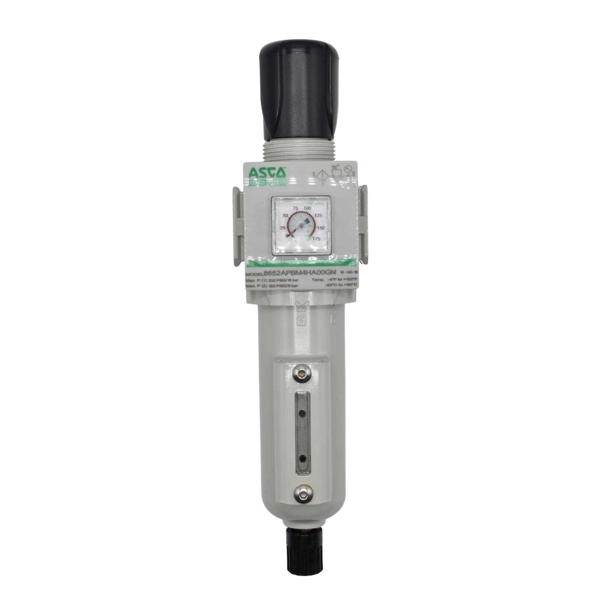 Numatics | Aventics 652 Series Particulate/Regulator 1/2 in NPT, 5MIC | 8652APBM4HA00GN | 8652APBM4HA00GN