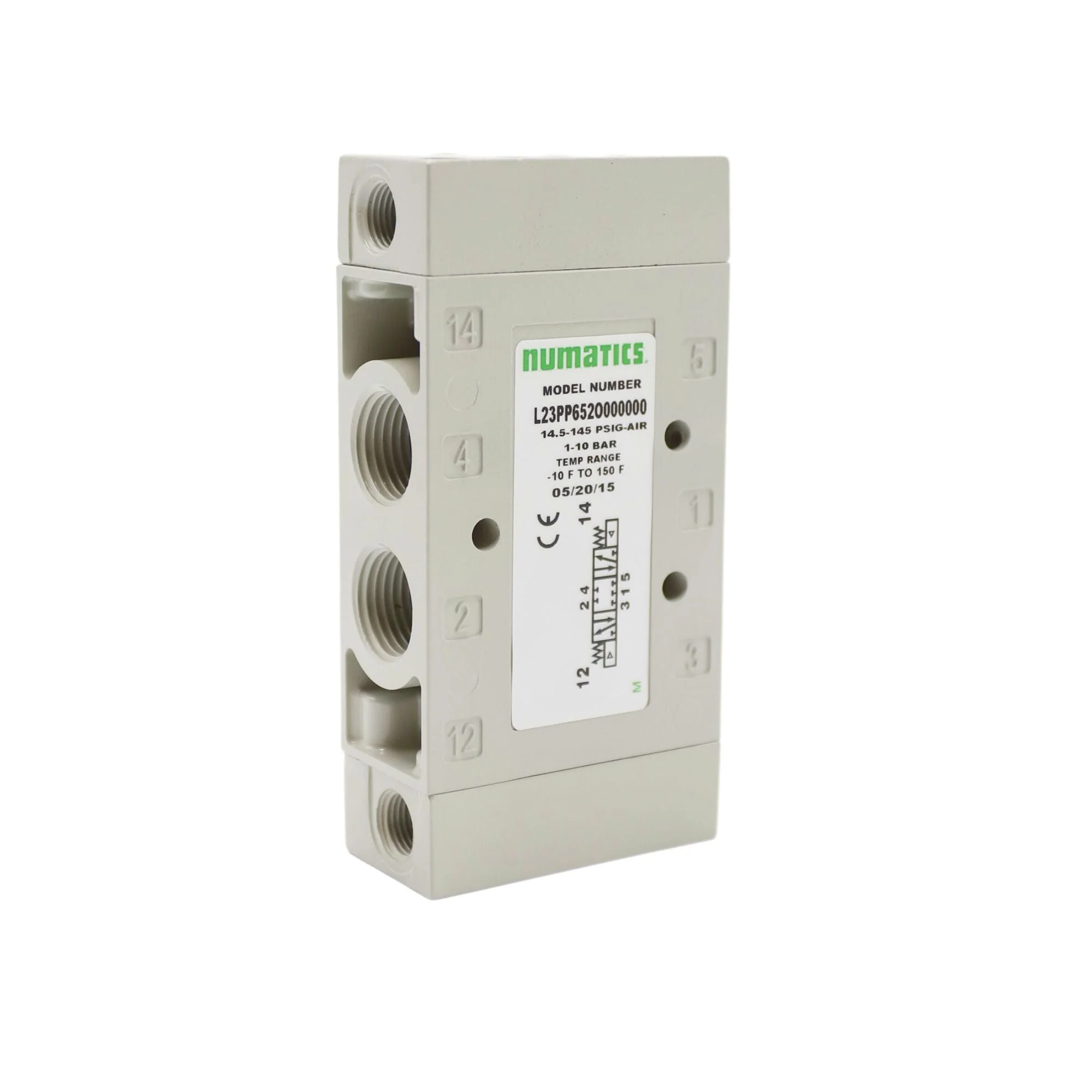Numatics | Aventics Air Pilot Valve 4/3 Closed CTR 3/8 in NPT | L23PP652O000000