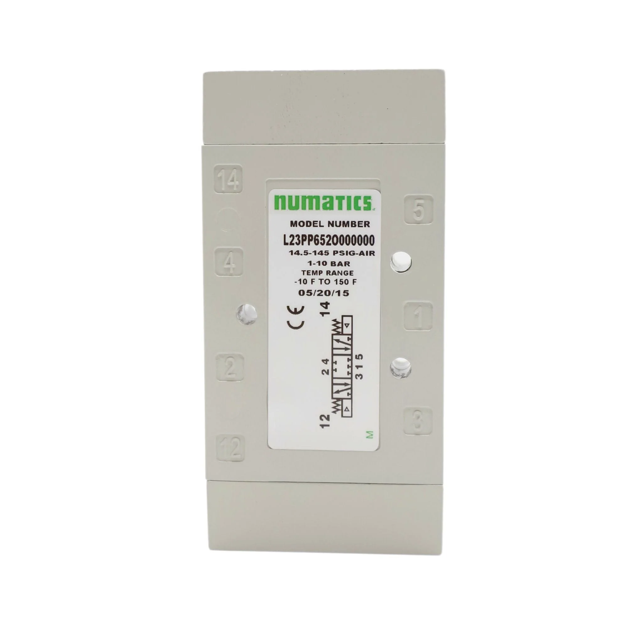 Numatics | Aventics Air Pilot Valve 4/3 Closed CTR 3/8 in NPT | L23PP652O000000 - Image 2