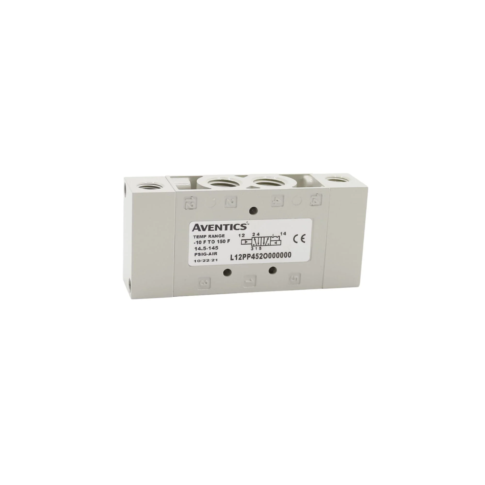 Numatics | Aventics Air Pilot Valve L1 Series 4/2 Detent 1/4 in NPT | L12PP452O000000