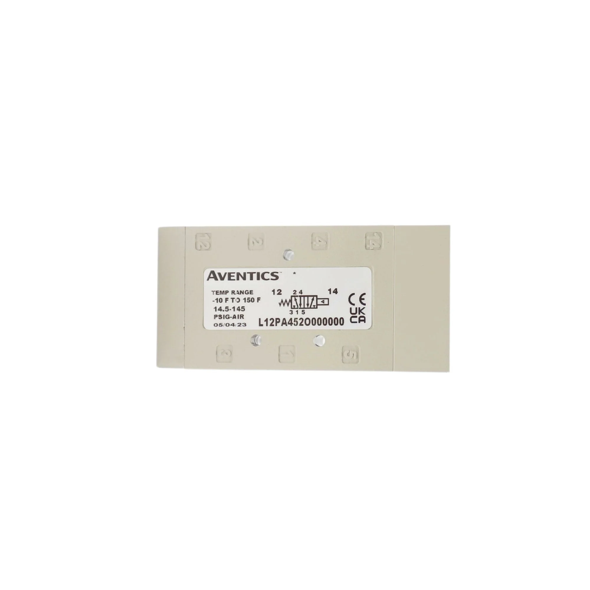 Numatics | Aventics Air Pilot Valve L1 Series 4/2 SPR RTN 1/4 in NPT | L12PA452O000000 - Image 2