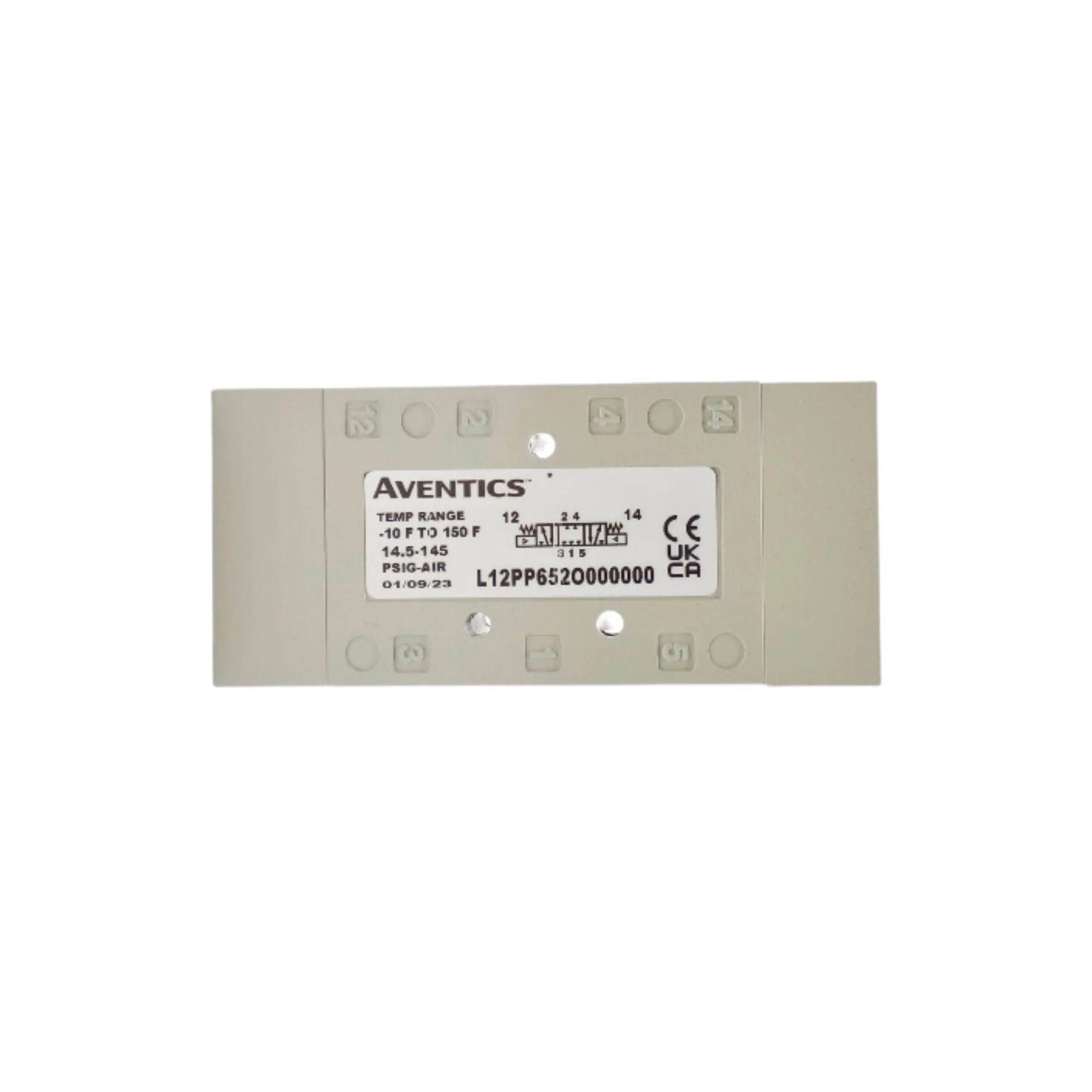 Numatics | Aventics Air Pilot Valve L1 Series 4/3 Closed CTR 1/4 in NPT | L12PP652O000000 - Image 2