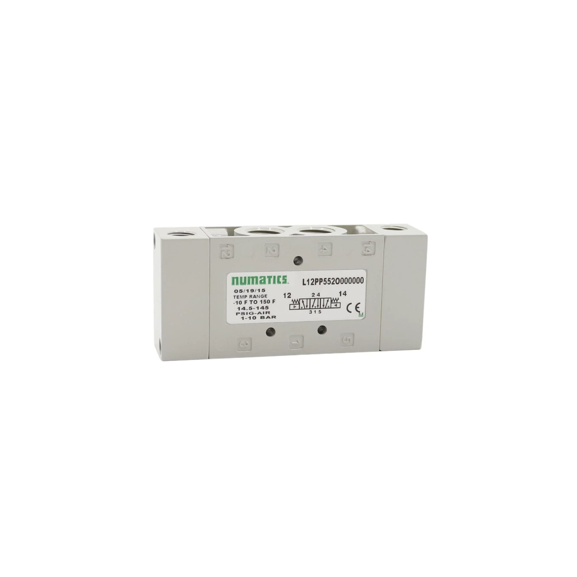 Numatics | Aventics Air Pilot Valve L1 Series 4/3 Open CTR 1/4 in NPT | L12PP552O000000