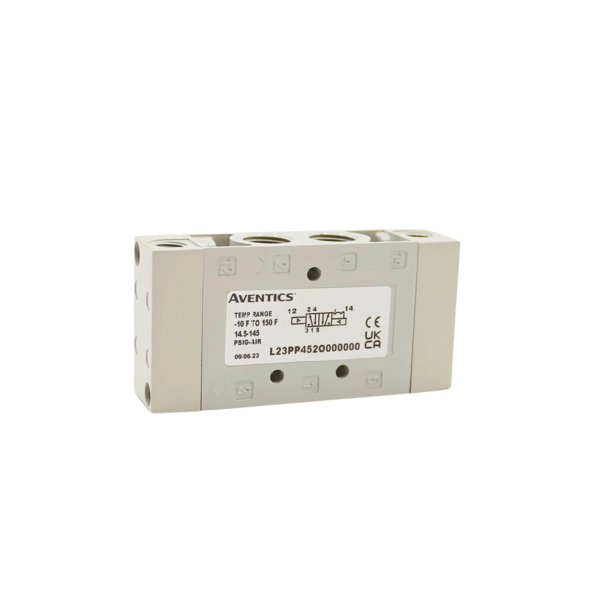 Numatics | Aventics Air Pilot Valve L2 Series 4/2 Detent 3/8 IN NPT | L23PP452O000000