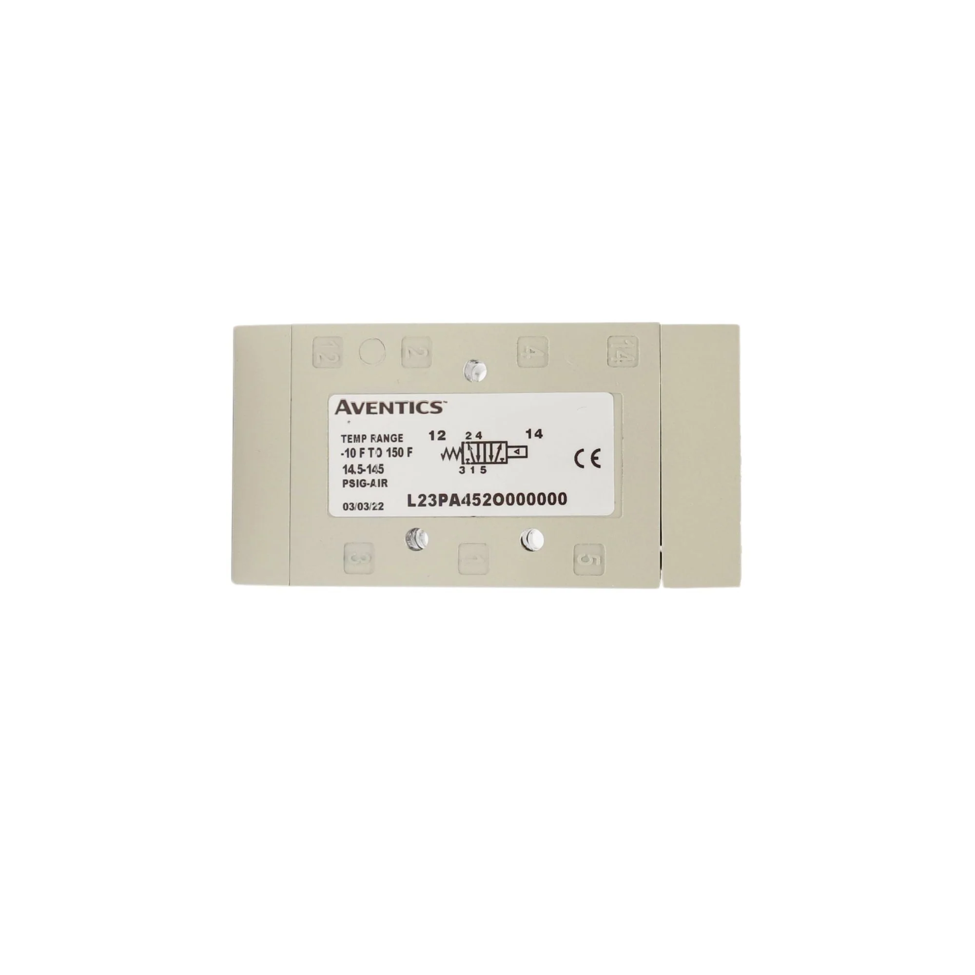 Numatics | Aventics Air Pilot Valve L2 Series 4/2 SPR RTN 3/8 in NPT | L23PA452O000000 - Image 2