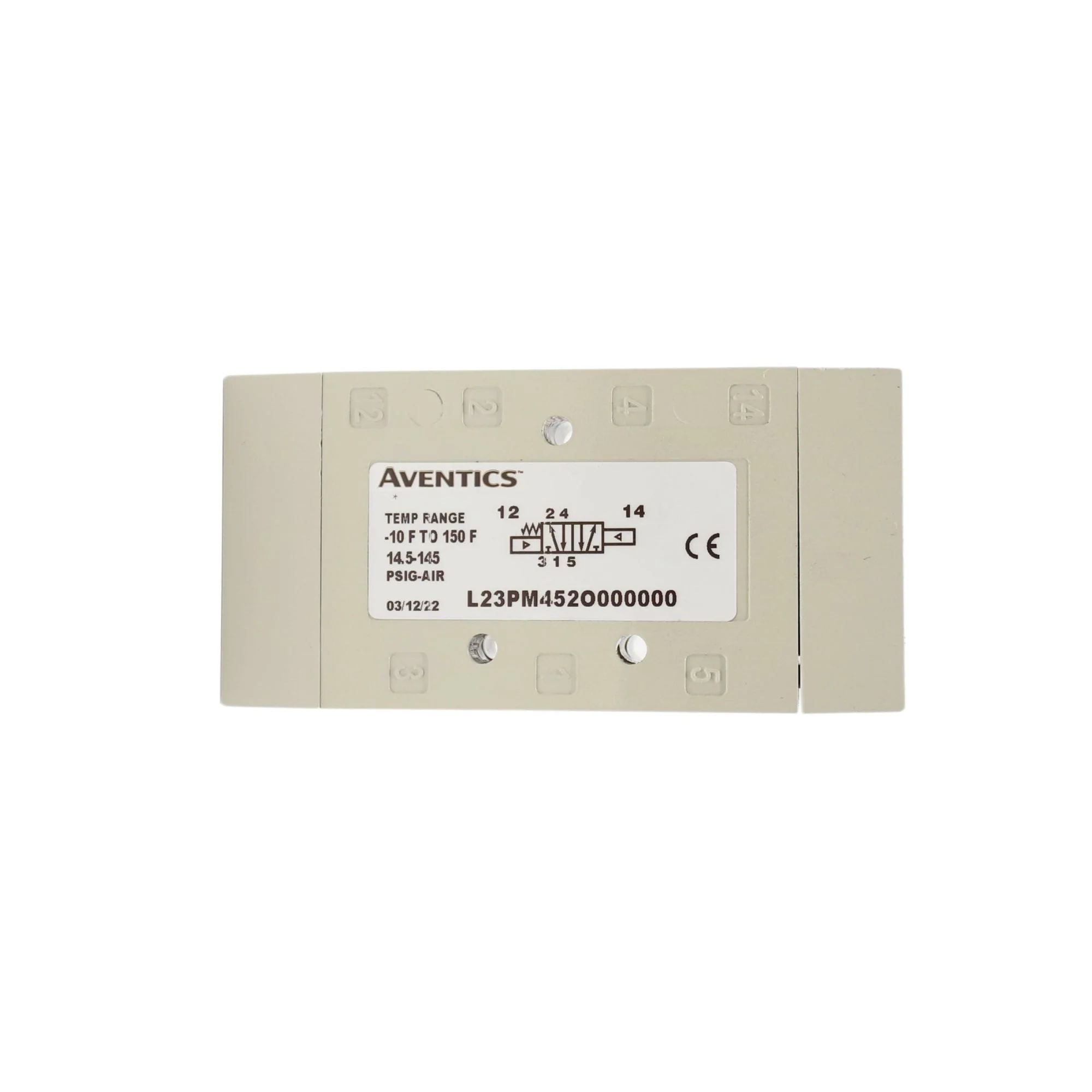 Numatics | Aventics Air Pilot Valve L2 Series 4/2 Spring Offset 3/8 in NPT | L23PM452O000000