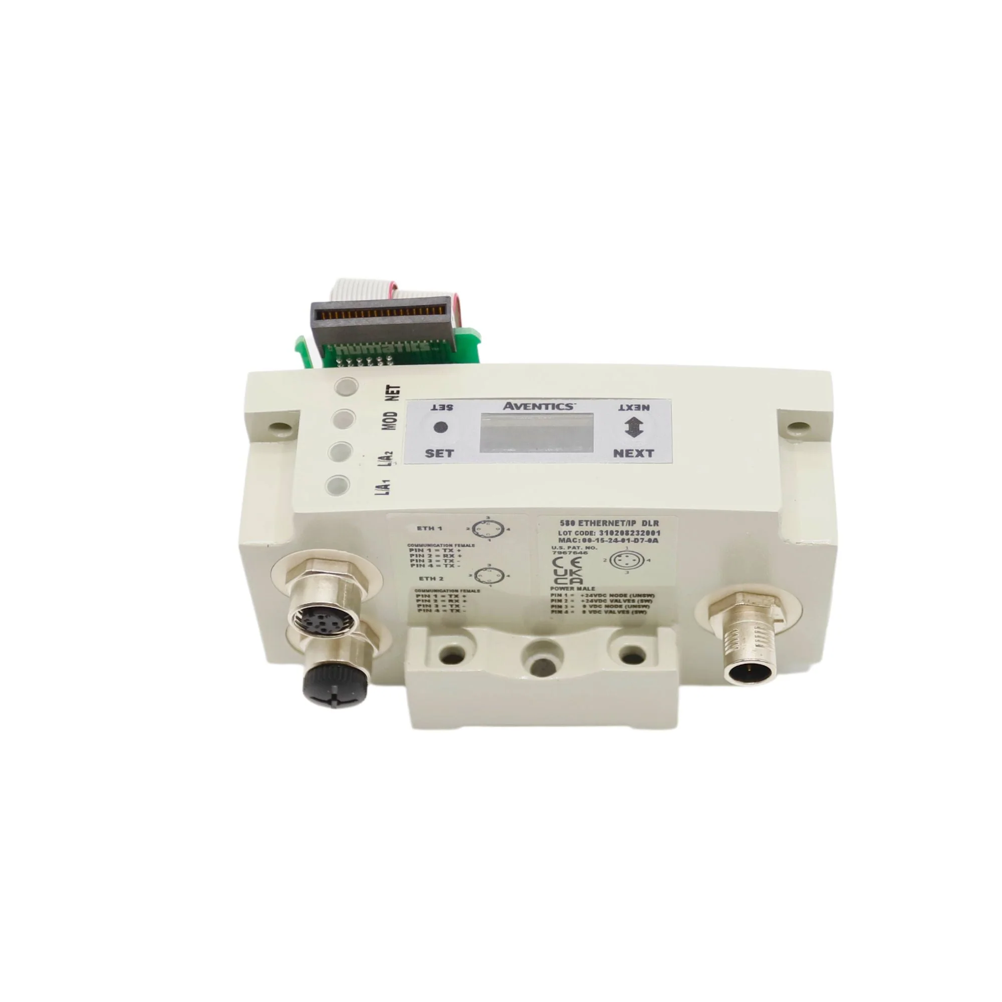 Numatics | Aventics Manifold part 580 Series Ethernet/IP DLR Node | P580AEED1010A00 - Image 2