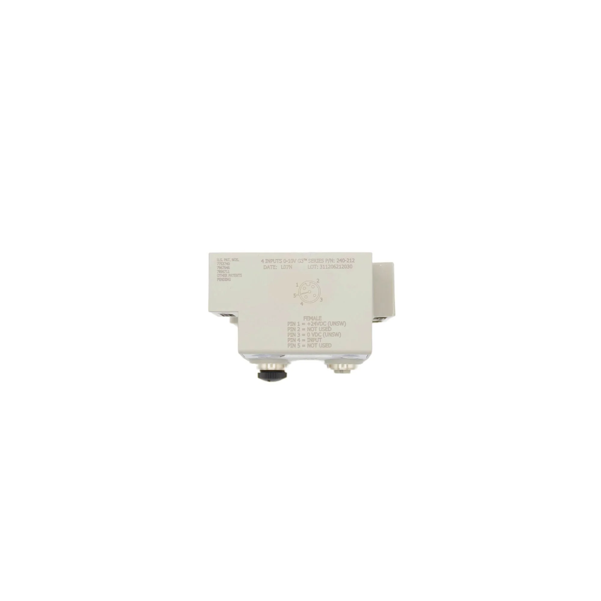 Numatics | Aventics Manifold part G3 4-Inputs Analog 0-10VDC 5 Pin Micro Connector | 240-212 - Image 3