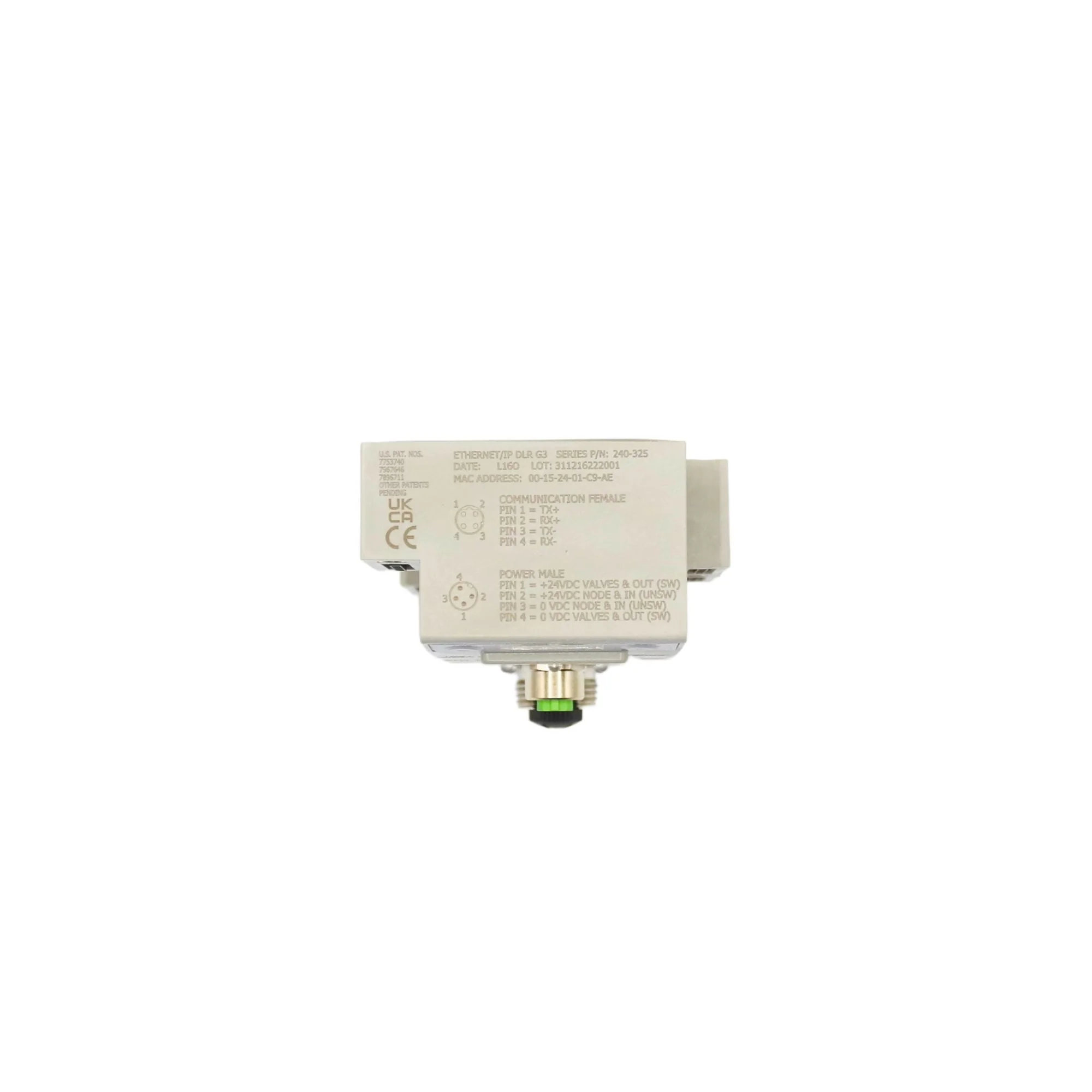 Numatics | Aventics Manifold part G3 Ethercat/IP DLR node | 240-325 - Image 3