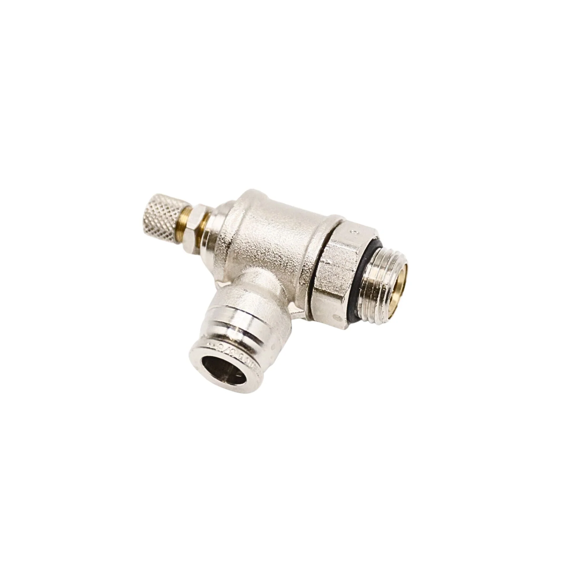 Numatics | Aventics NP Brass flow control 3/8 in Tube X 3/8 in MNPT meter out | INWB139C-308-022