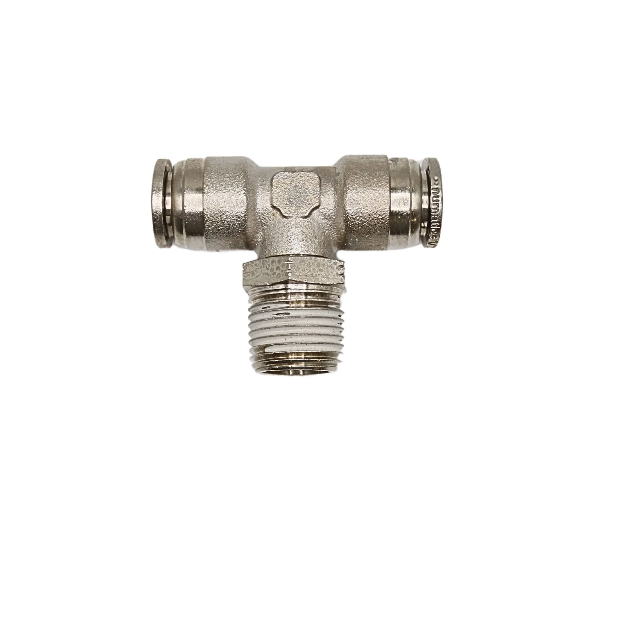 Numatics | Aventics NP Brass Push-in fitting 1/2 in Tube 1/2 in MNPT Swivel branch tee | INB114-102-023