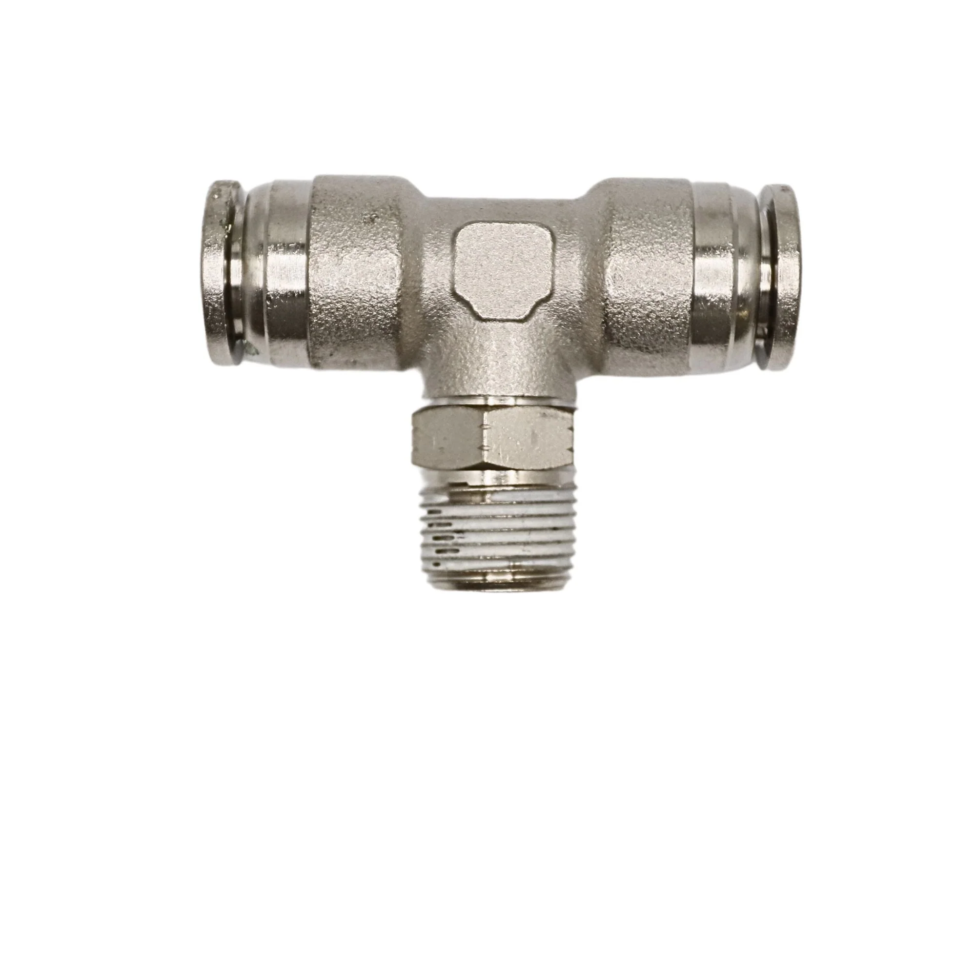 Numatics | Aventics NP Brass Push-in fitting 1/2 in Tube 3/8 in MNPT Swivel branch tee | INB114-102-022 - Image 2