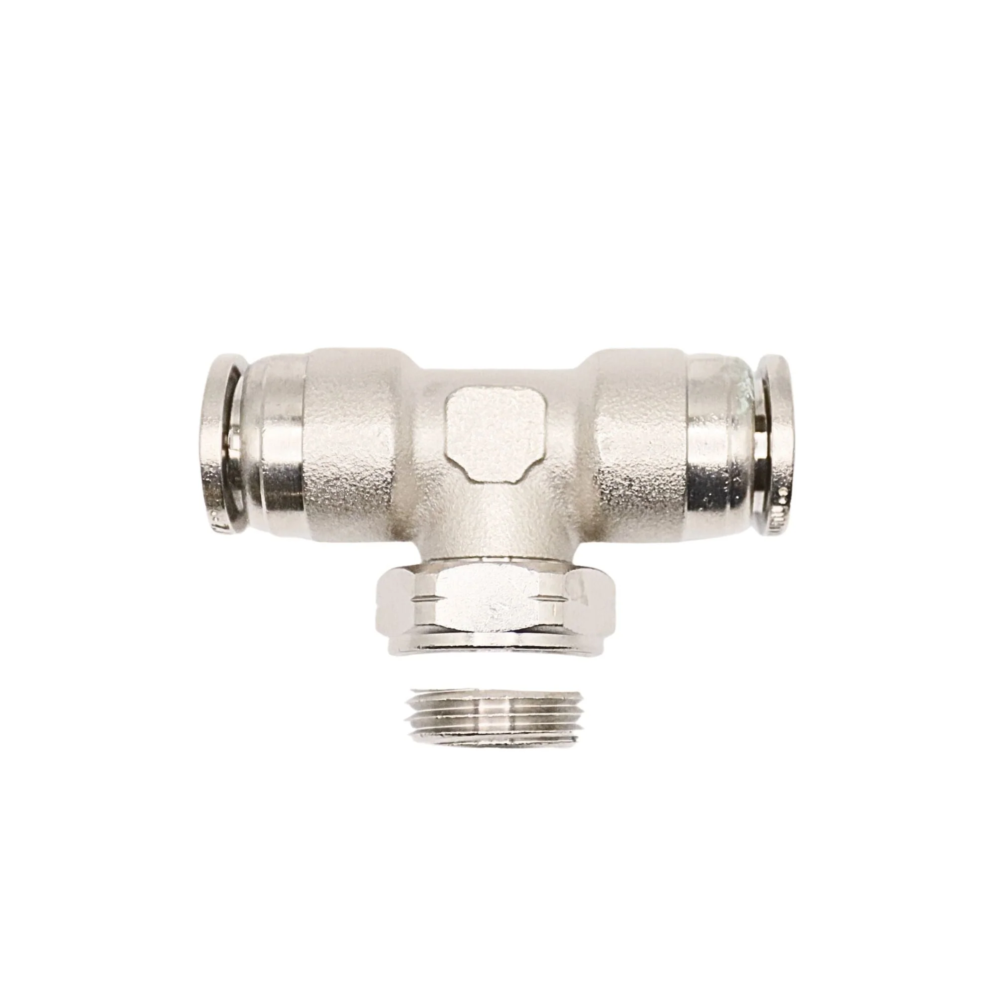 Numatics | Aventics NP Brass Push-in fitting 1/2 in Tube X 1/2 in MNPT swivel branch tee | INWB114-102-023