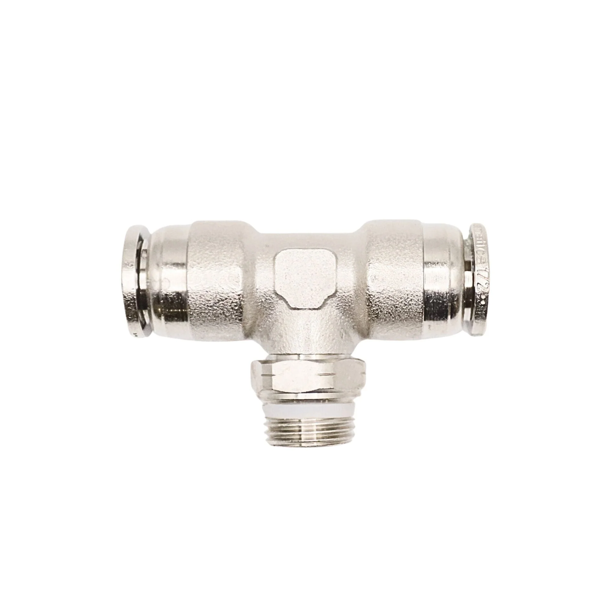 Numatics | Aventics NP Brass Push-in fitting 1/2 in Tube X 3/8 in MNPT swivel branch tee | INWB114-102-022