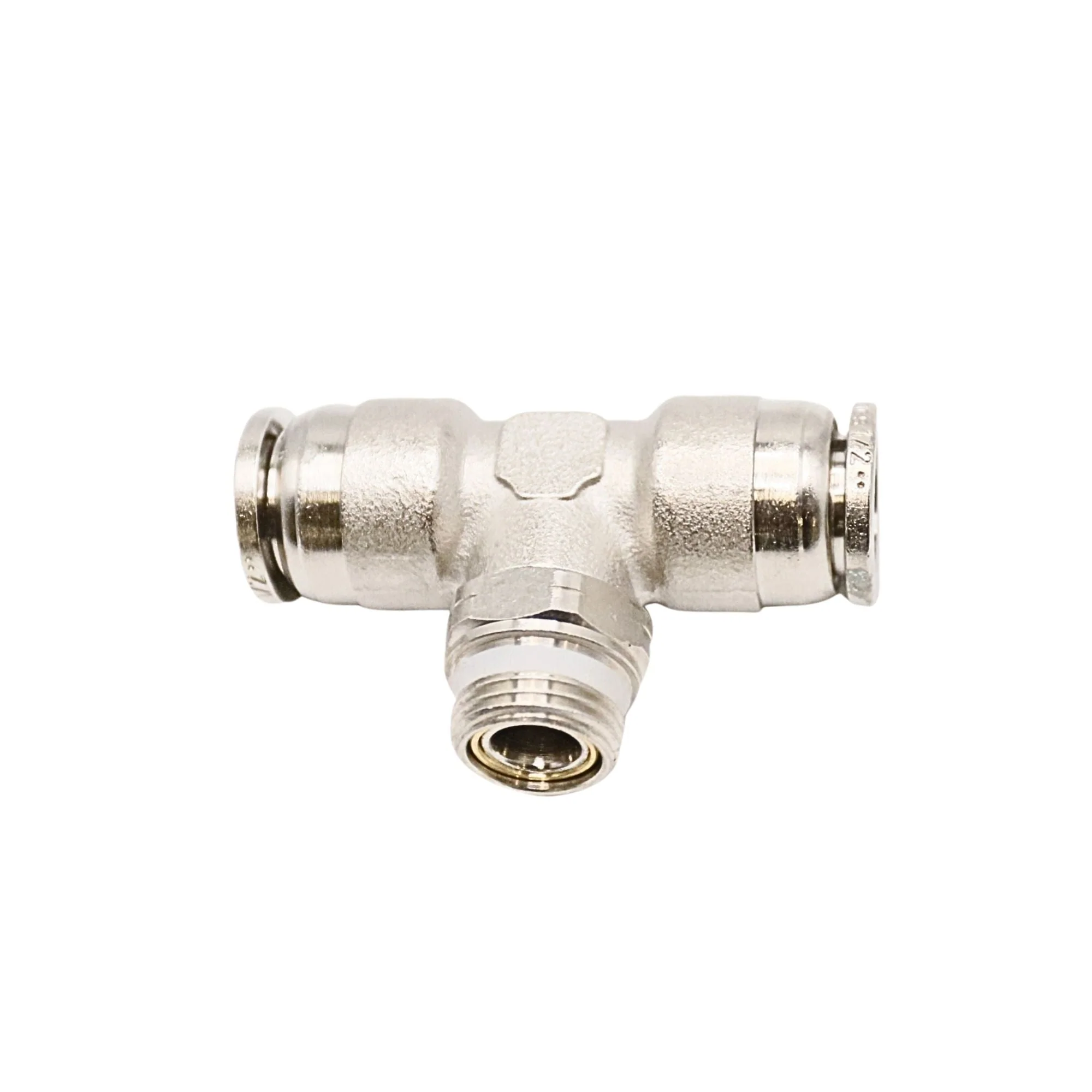 Numatics | Aventics NP Brass Push-in fitting 1/2 in Tube X 3/8 in MNPT swivel branch tee | INWB114-102-022 - Image 2