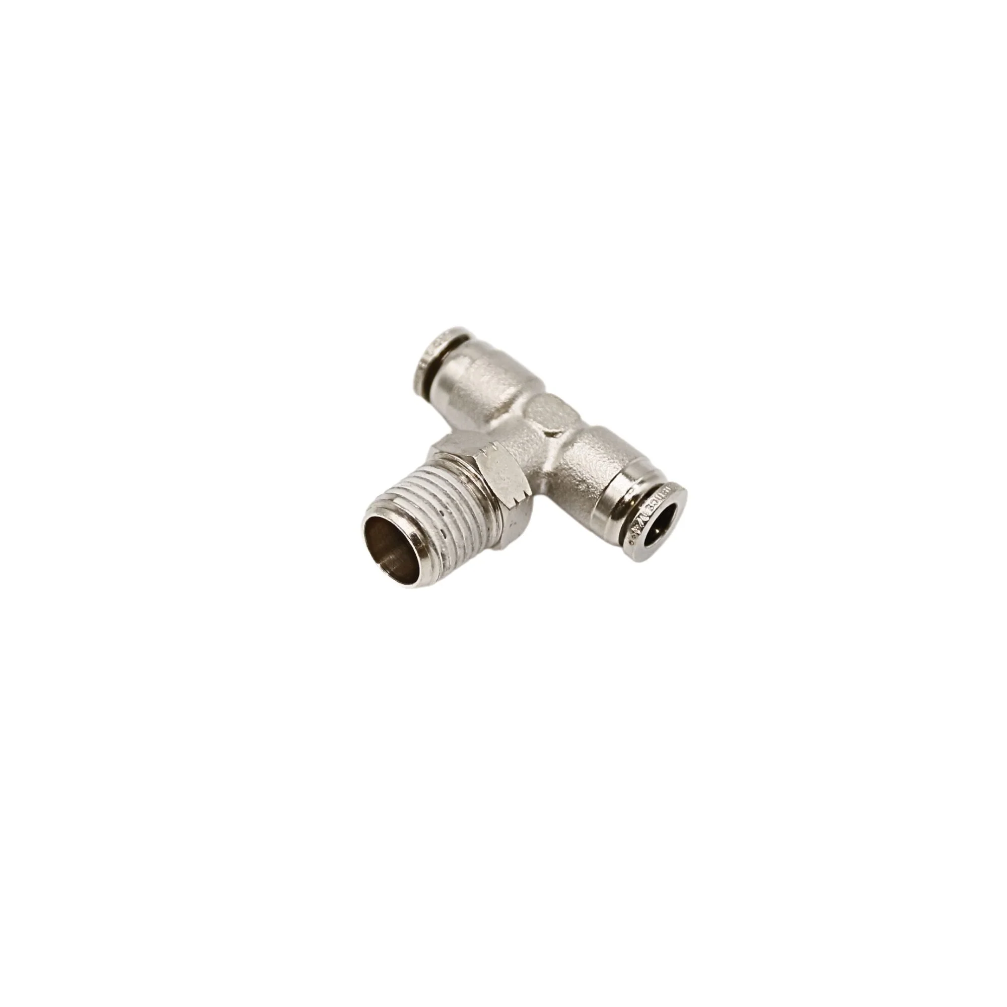 Numatics | Aventics NP Brass Push-in fitting 1/4 in Tube 1/4 in MNPT Swivel branch tee | INB114-104-021 - Image 2
