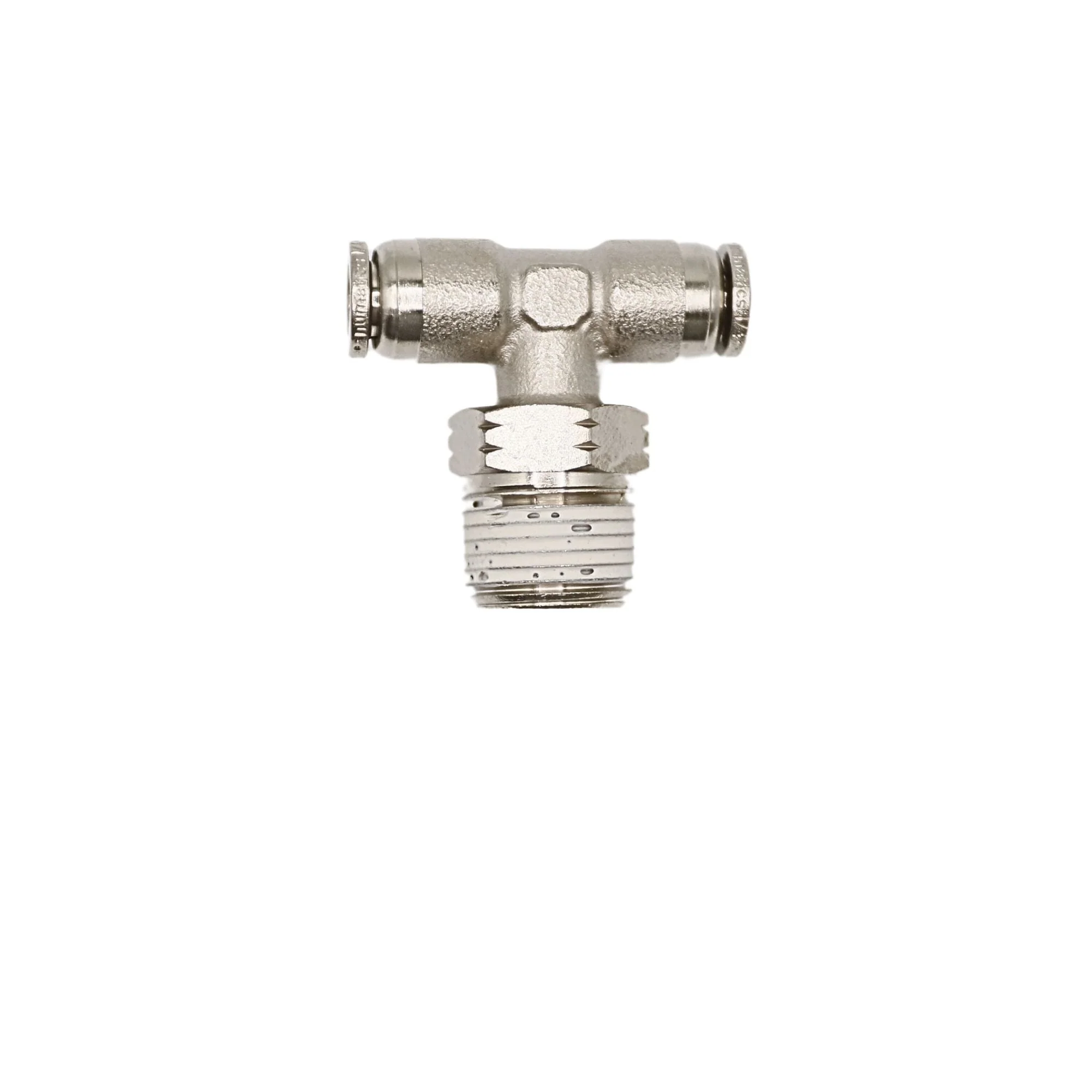 Numatics | Aventics NP Brass Push-in fitting 1/4 in Tube 1/8 in MNPT Swivel branch tee | INB114-104-020