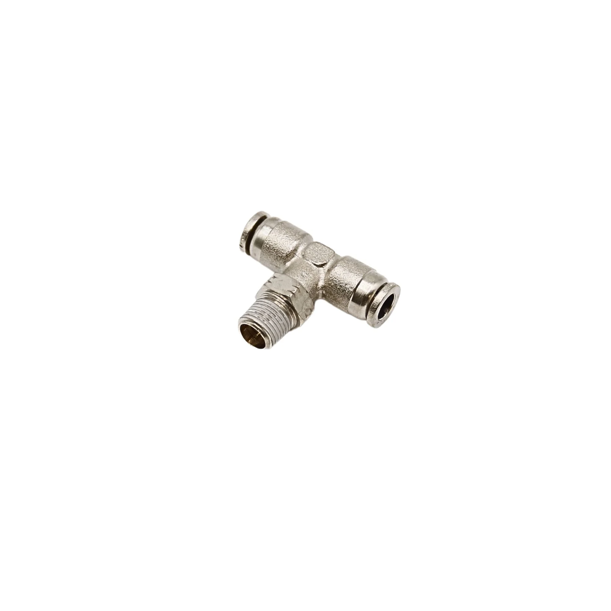 Numatics | Aventics NP Brass Push-in fitting 1/4 in Tube 1/8 in MNPT Swivel branch tee | INB114-104-020 - Image 2