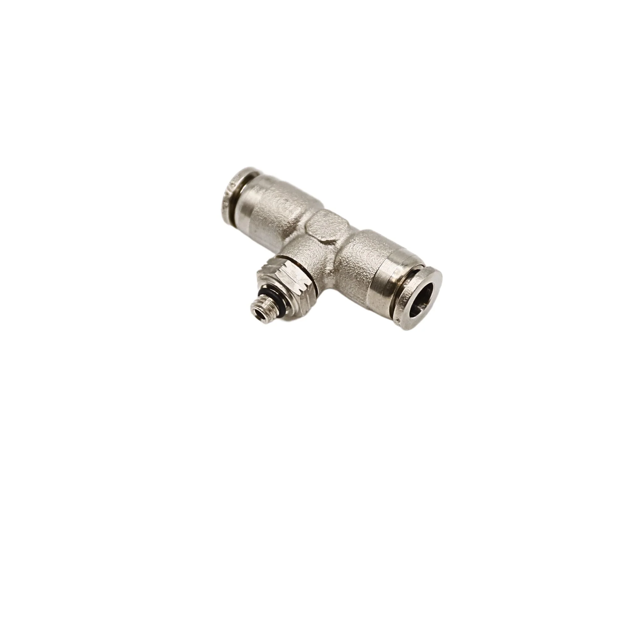 Numatics | Aventics NP Brass Push-in fitting 1/4 in Tube 10/32 in MNPT Swivel branch tee | INB114-104-036 - Image 2