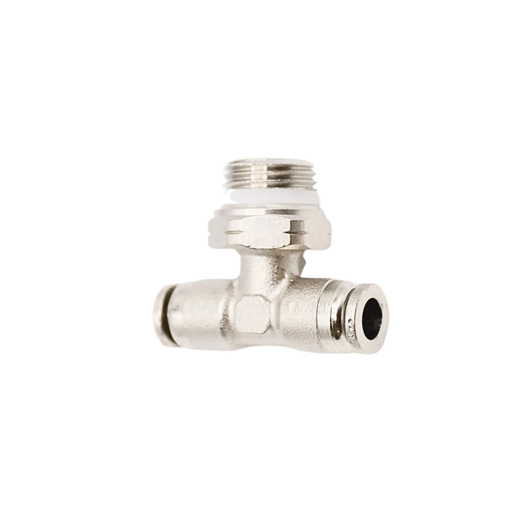 Numatics | Aventics NP Brass Push-in fitting 1/4 in Tube X 3/8 in MNPT swivel branch tee | INWB114-104-022 - Image 2
