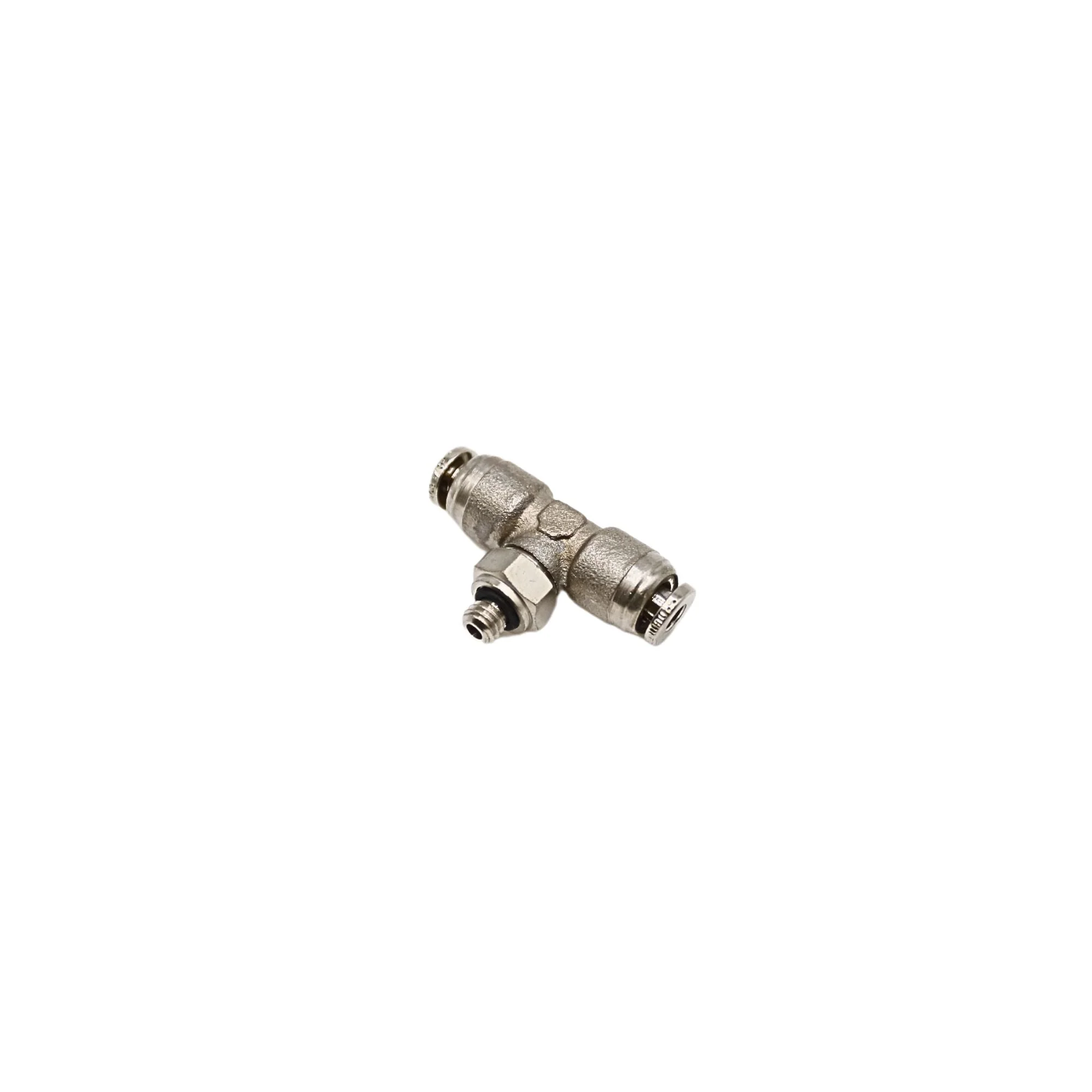 Numatics | Aventics NP Brass Push-in fitting 1/8 in Tube 10/32 in MNPT Swivel branch tee | INB114-108-036 - Image 2