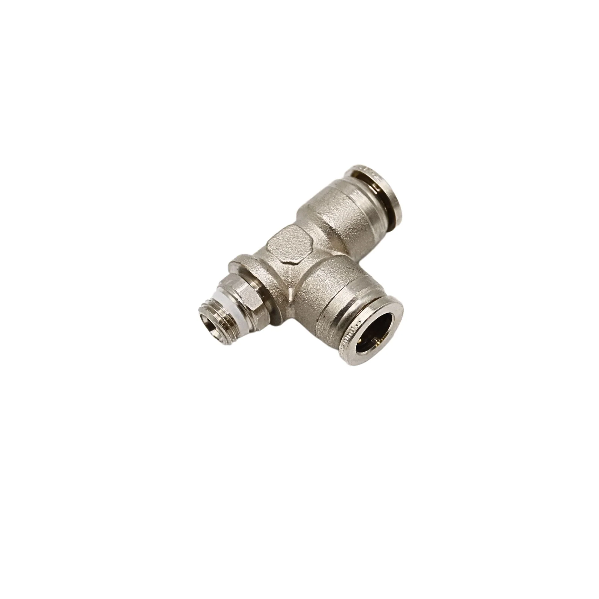 Numatics | Aventics NP Brass Push-in fitting 12mm Tube 1/4 in MNPT Swivel run tee | NWB116-012-001 - Image 2