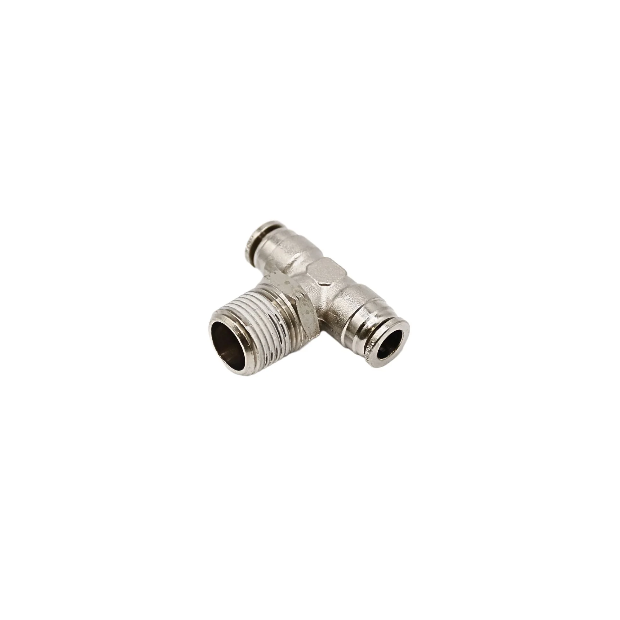 Numatics | Aventics NP Brass Push-in fitting 3/8 in Tube 1/2 in MNPT Swivel branch tee | INB114-308-023