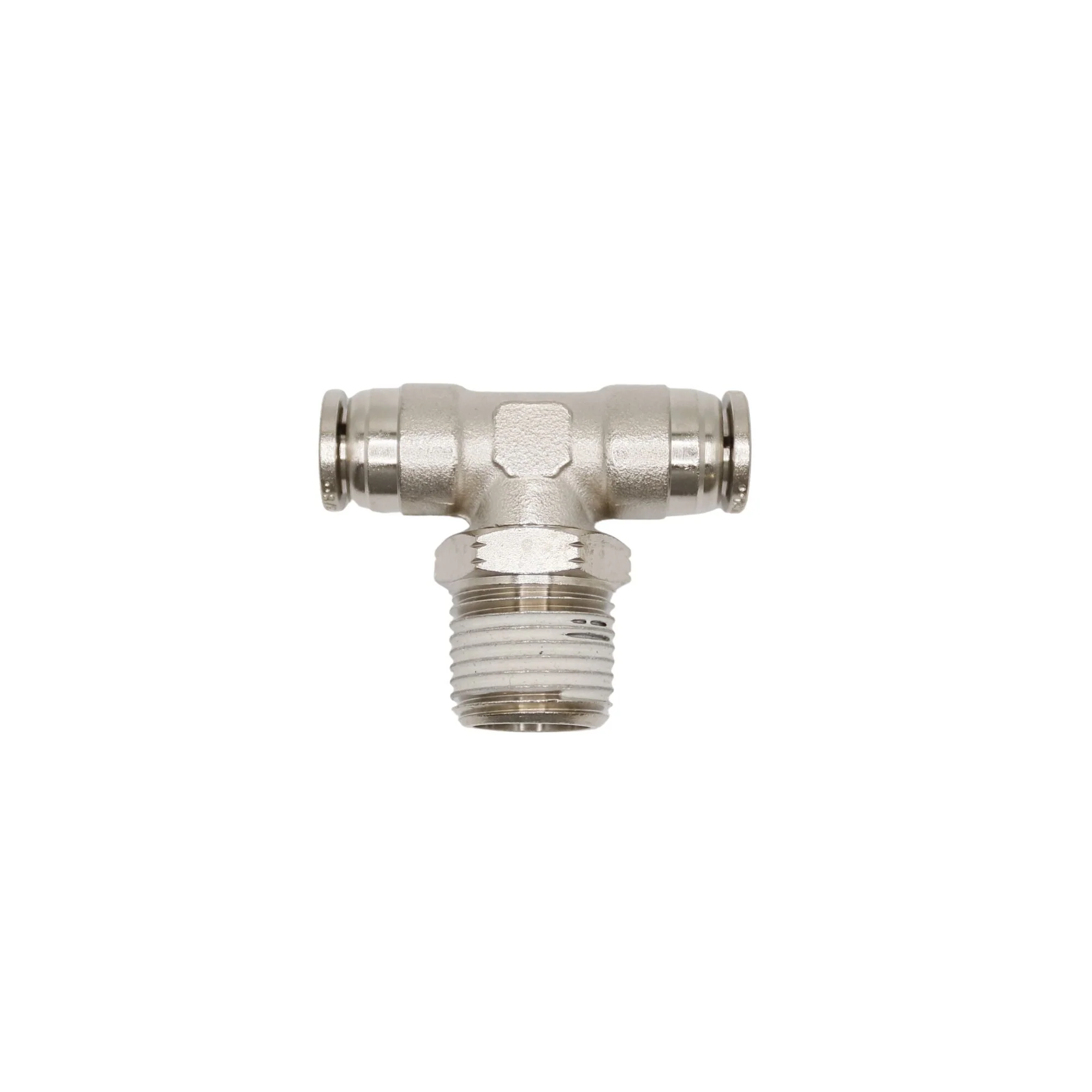 Numatics | Aventics NP Brass Push-in fitting 3/8 in Tube 1/2 in MNPT Swivel branch tee | INB114-308-023 - Image 2