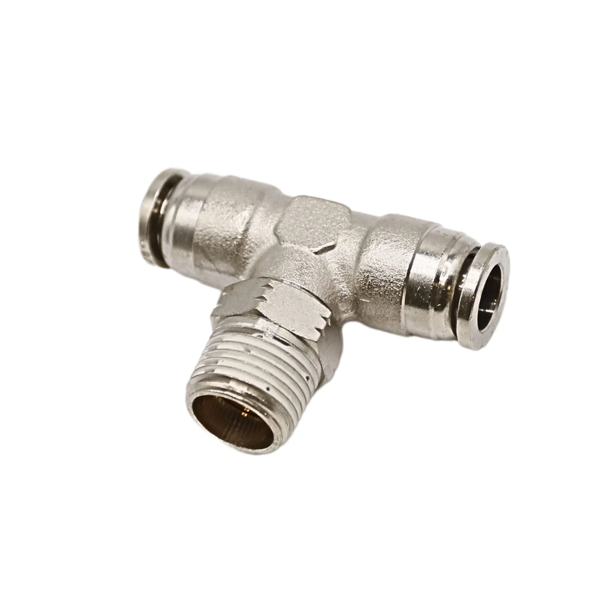 Numatics | Aventics NP Brass Push-in fitting 3/8 in Tube 3/8 in MNPT Swivel branch tee | INB114-308-022 - Image 2
