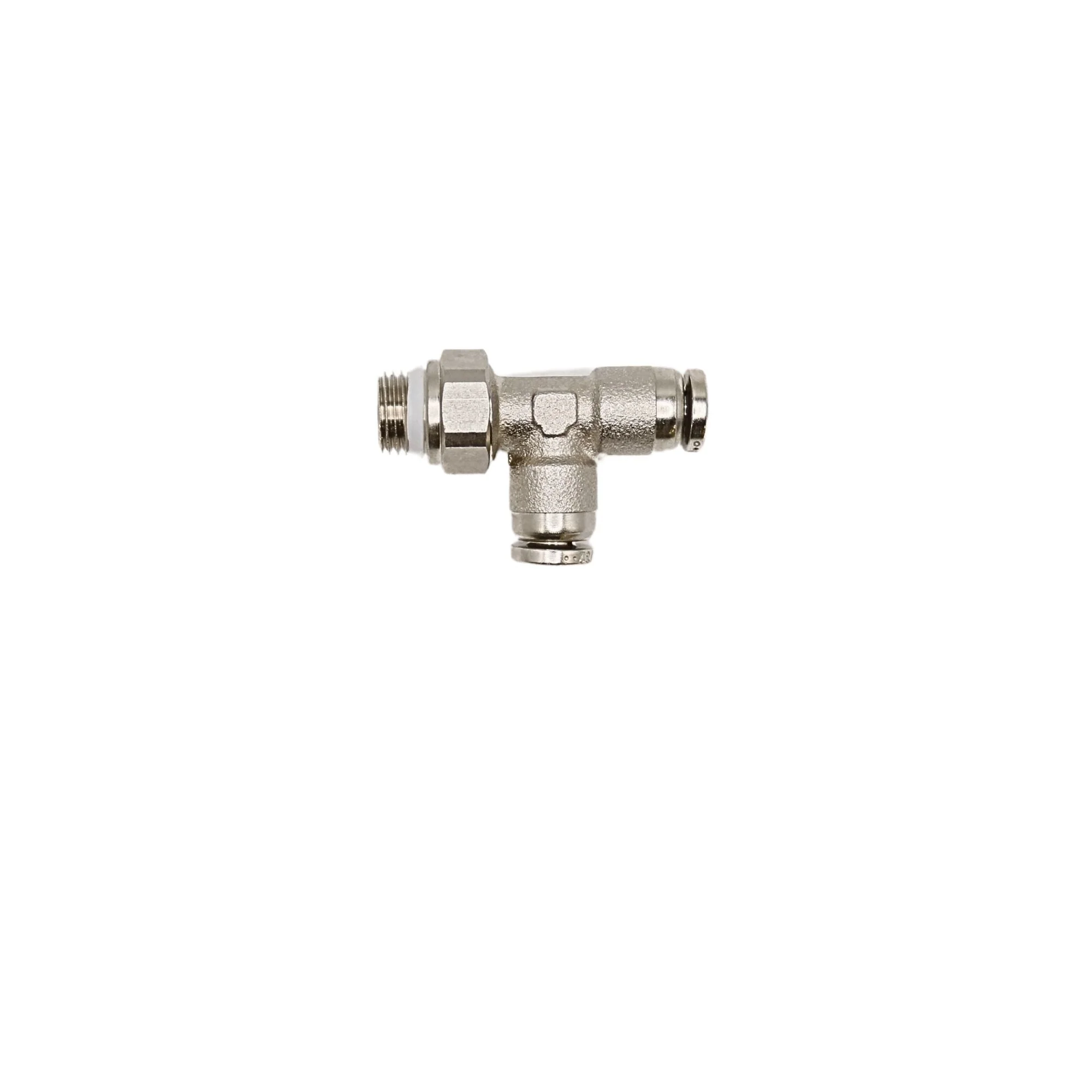 Numatics | Aventics NP Brass Push-in fitting 4mm Tube 1/8 in MNPT Swivel run tee | NWB116-004-000