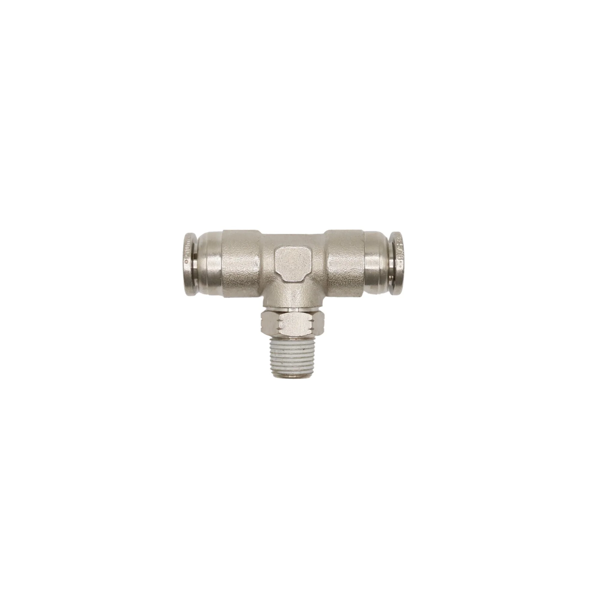 Numatics | Aventics NP Brass Push-in fitting 5/16 in Tube 1/8 in MNPT Swivel branch tee | INB114-516-020 - Image 2