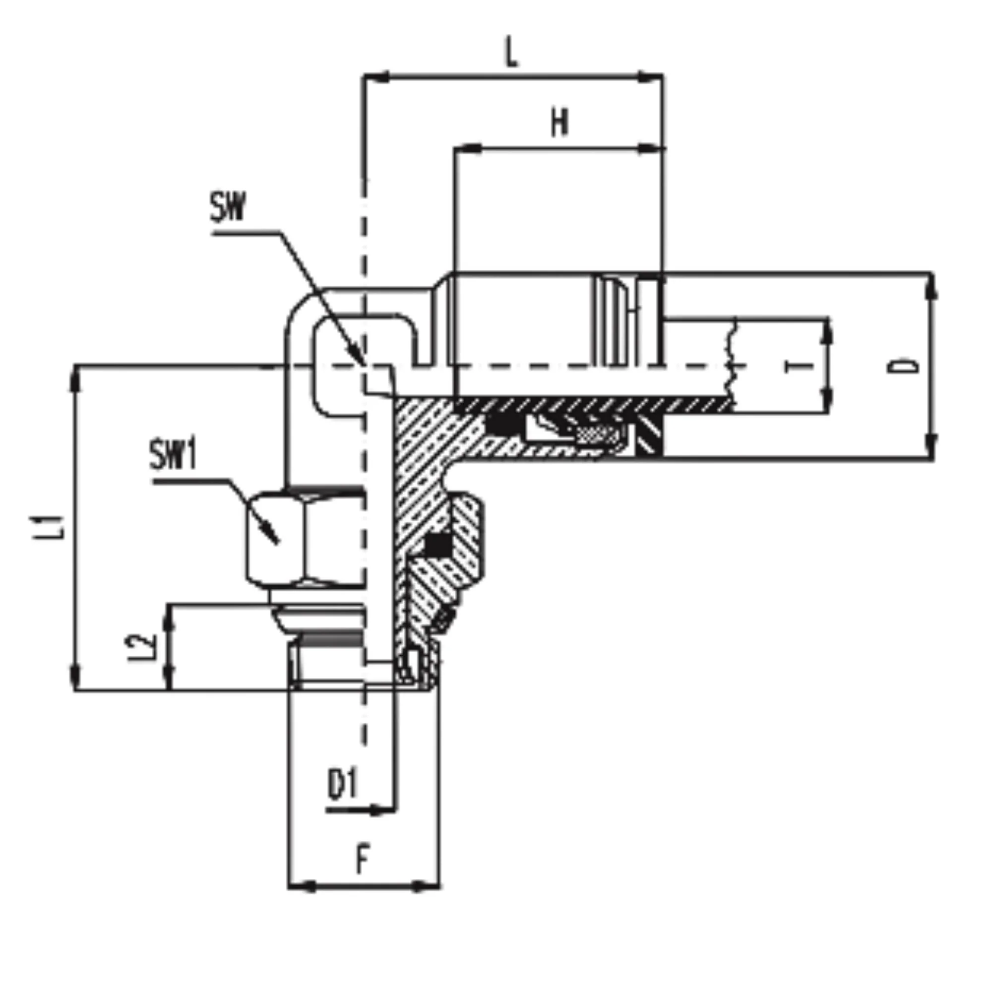 Numatics | Aventics NP Brass Push-in fitting 5/16 in Tube X 3/8 in MNPT swivel elbow | INWB109-516-022 - Image 3