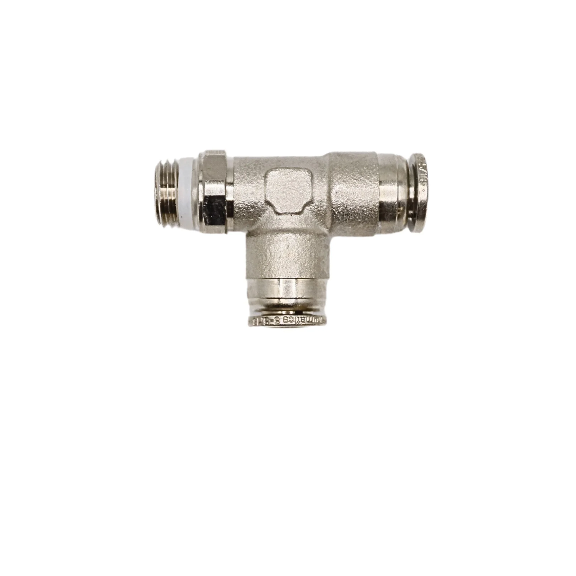 Numatics | Aventics NP Brass Push-in fitting 8mm Tube 1/4 in MNPT Swivel run tee | NWB116-008-001