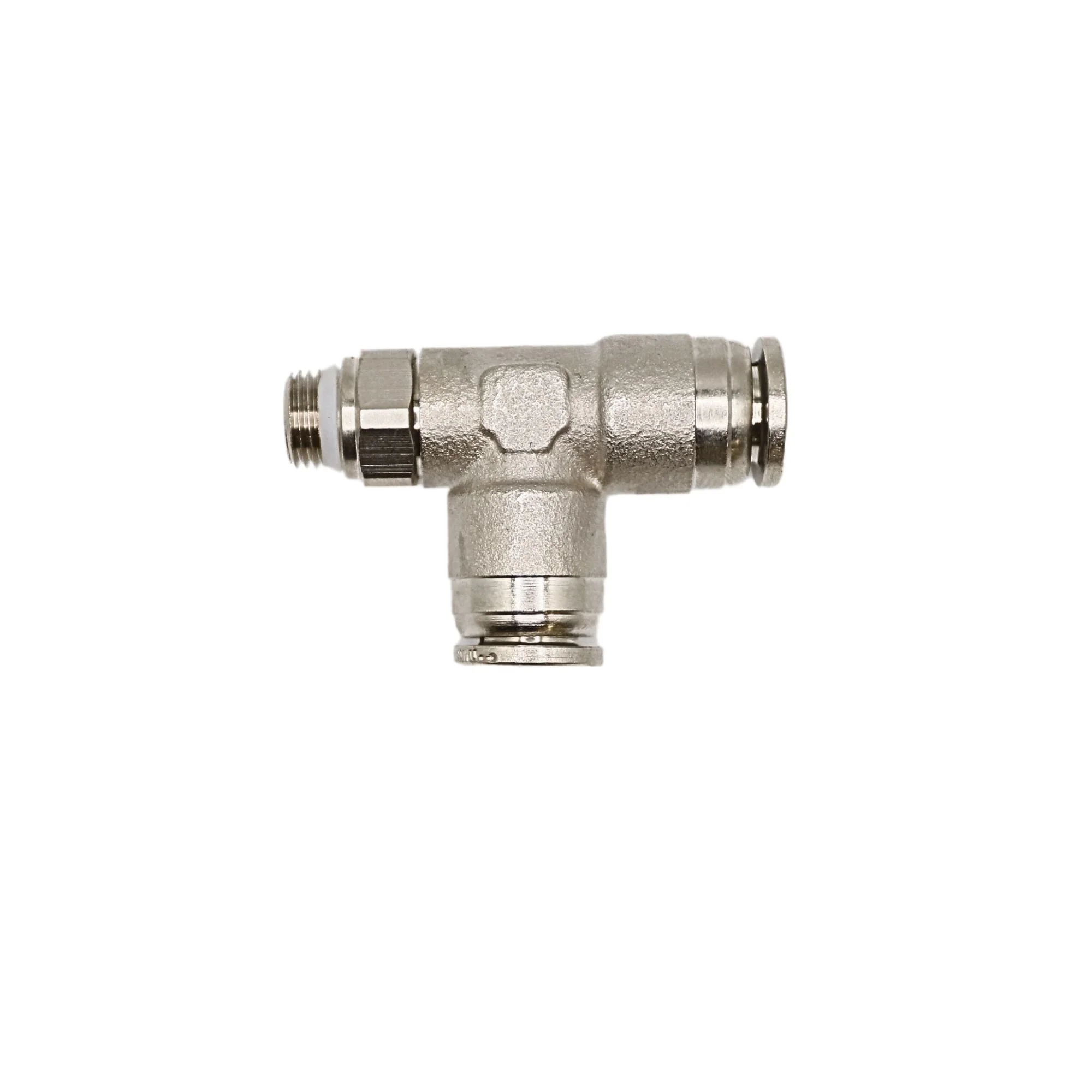 Numatics | Aventics NP Brass Push-in fitting 8mm Tube 1/8 in MNPT Swivel run tee | NWB116-008-000