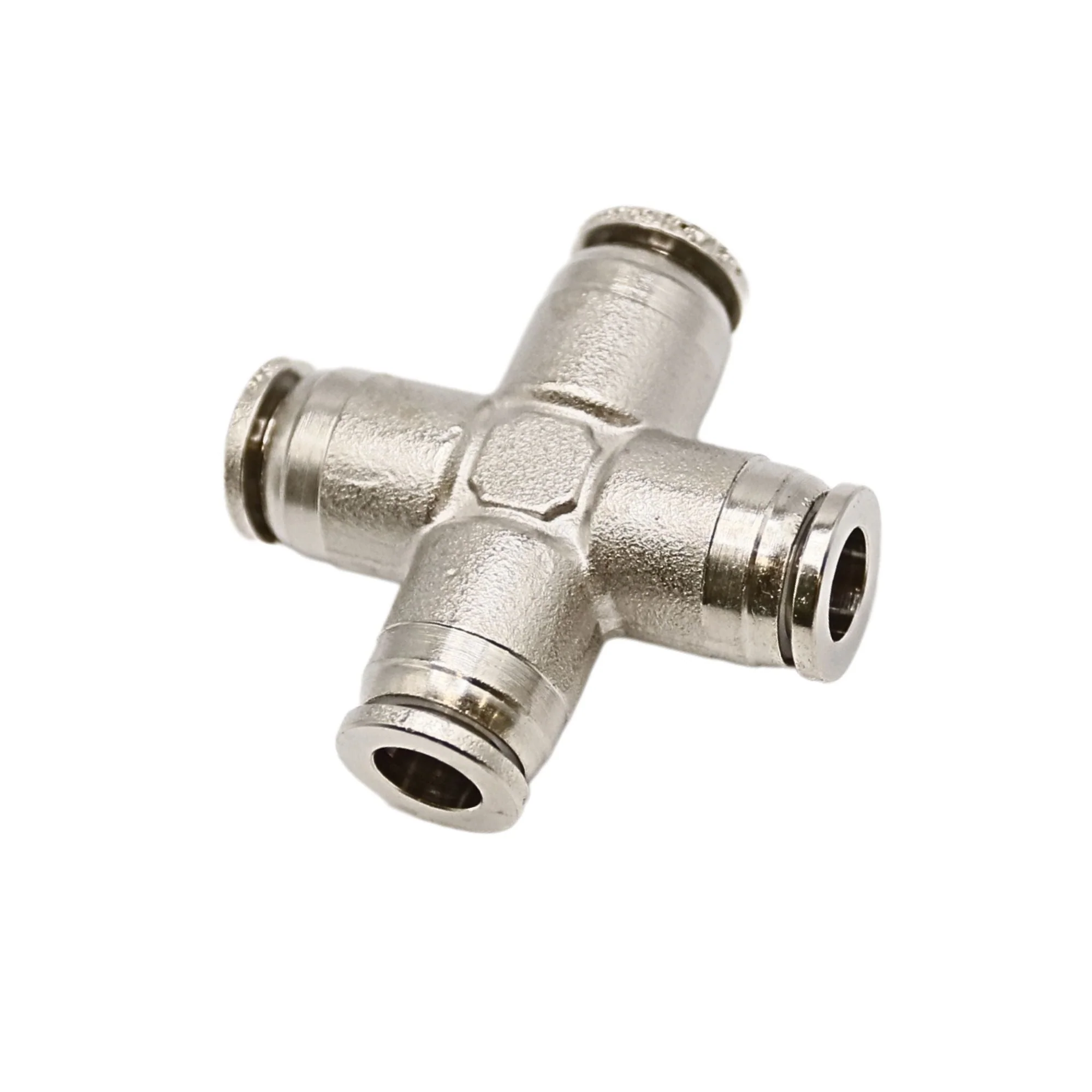 Numatics | Aventics NP Brass Push-in fitting 8mm Tube union cross | NB117-008-000 - Image 2