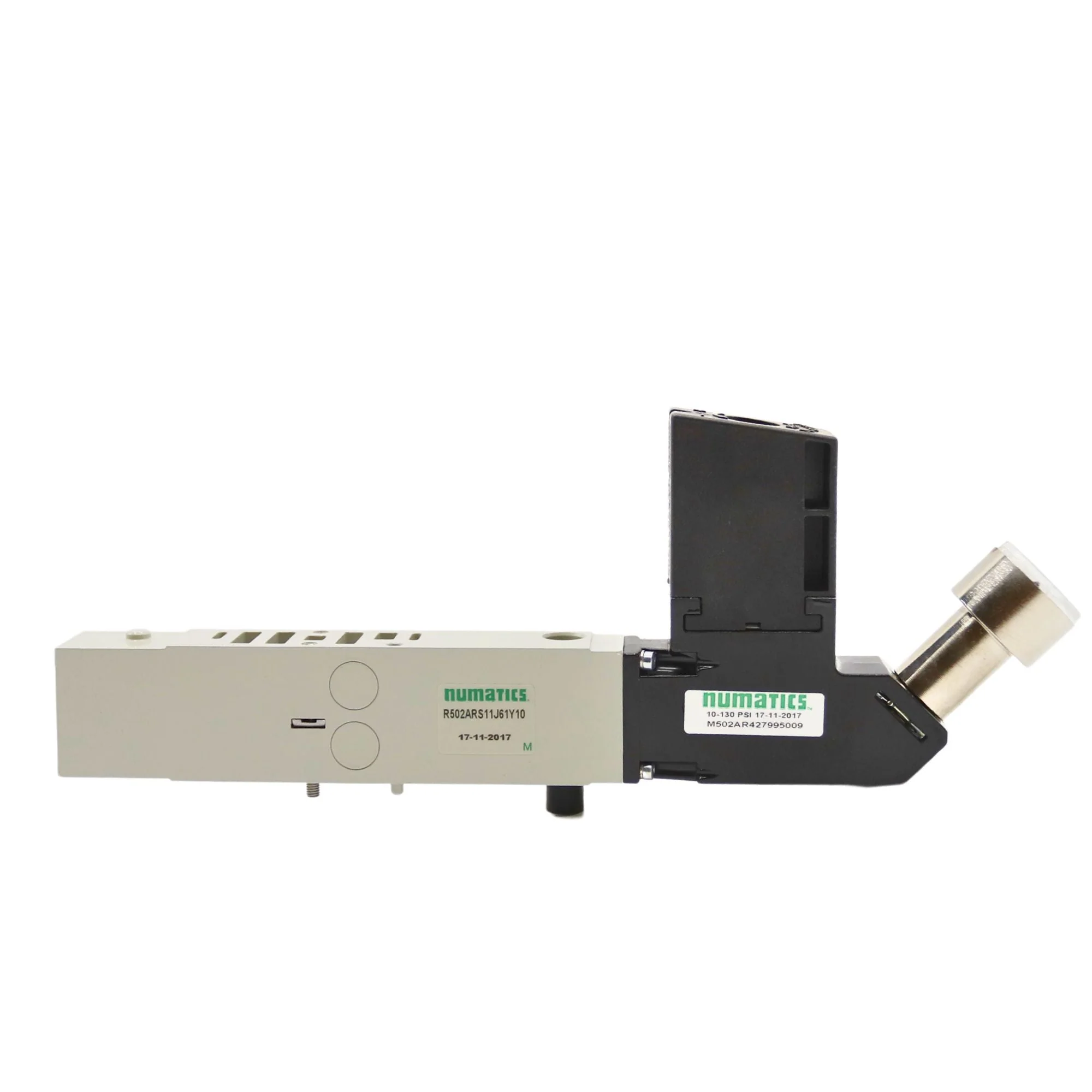 Numatics | Aventics Sandwich Regulator 502 Series SGL PR 10-130PSI (PTY) w/Exhaust Gauge | R502ARS11J61Y10