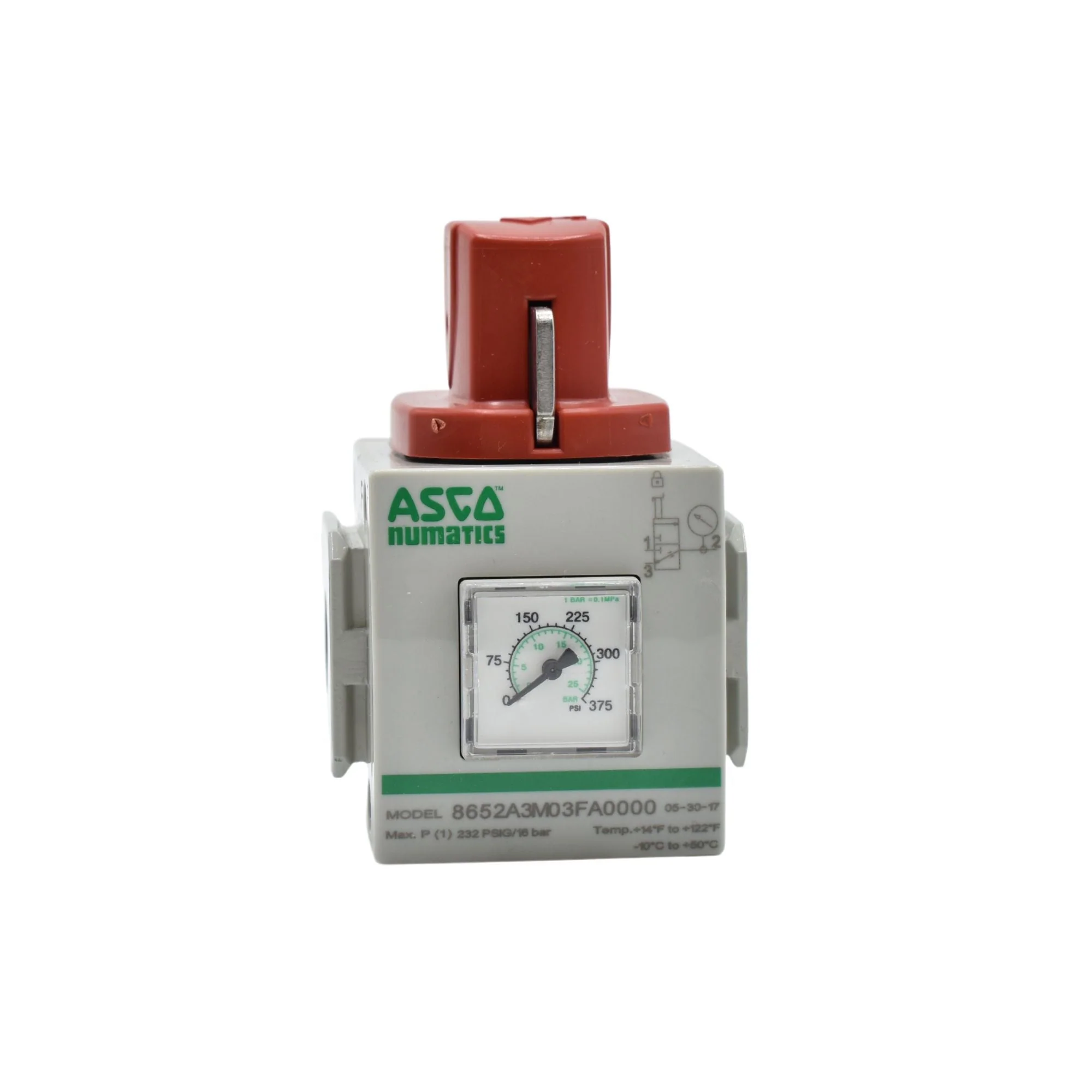 Numatics | Aventics Shutoff Valve 652 Series 3/2 3/8 in NPT, 1/4 in NPT | 8652A3M03FA0000