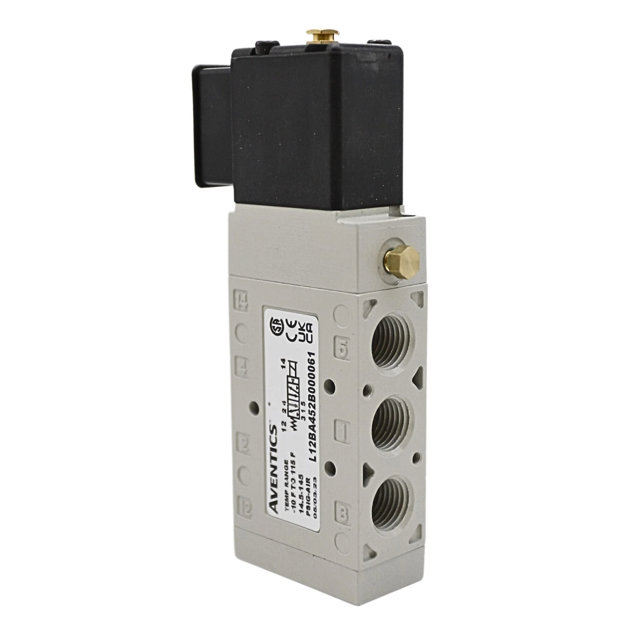 Numatics | Aventics - SOL-Pilot Valve L1 Series 4/2 SPR RTN 24VDC,1/4 in NPT | L12BA452B000061 - Image 2